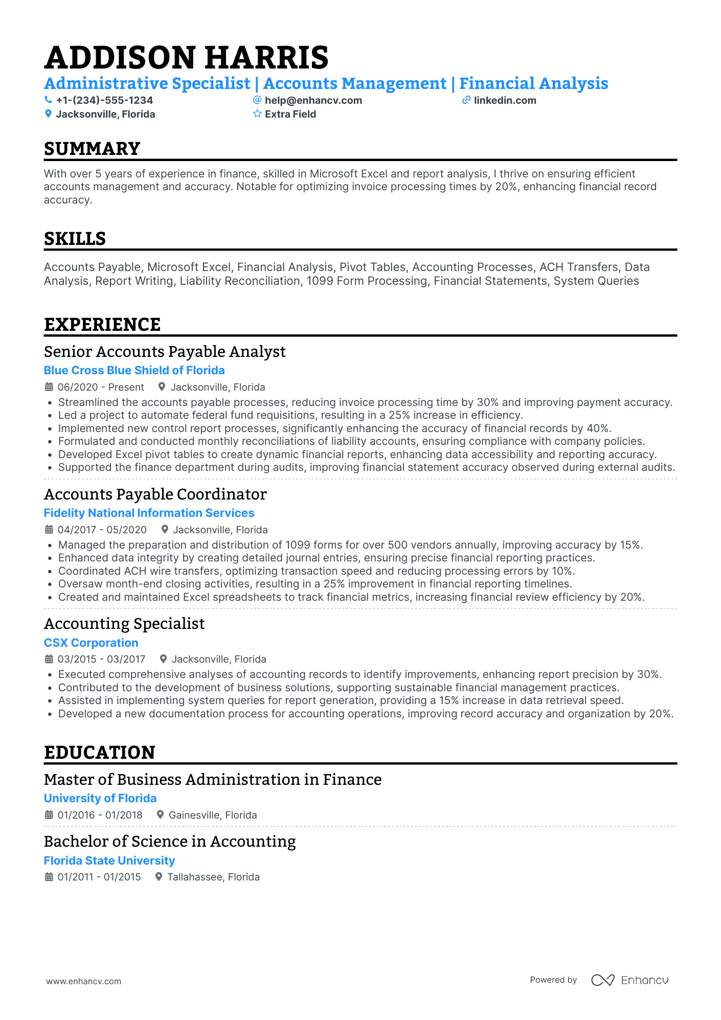 Accounts Clerk Officer Resume Example