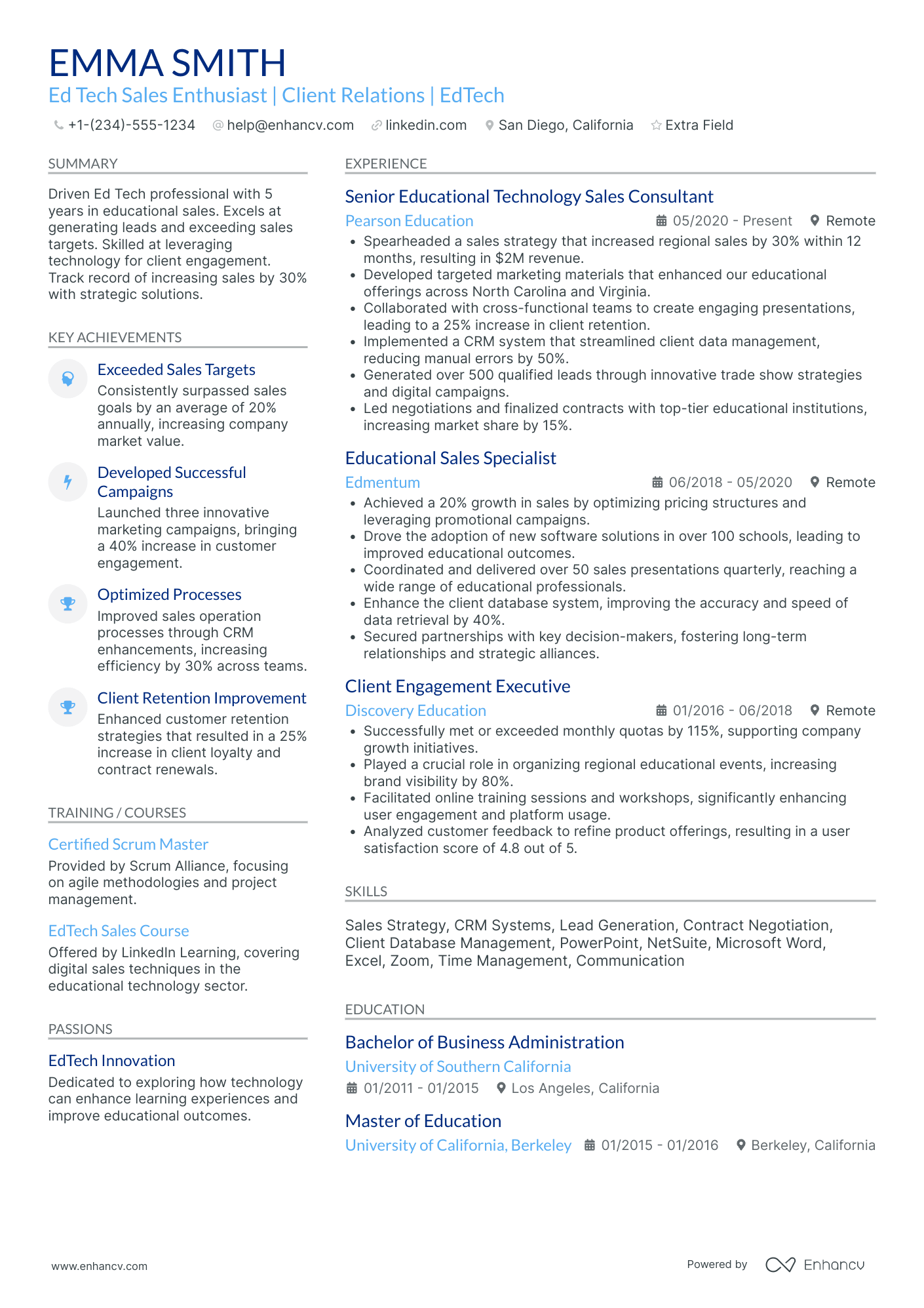 Tech Sales Associate Resume Example