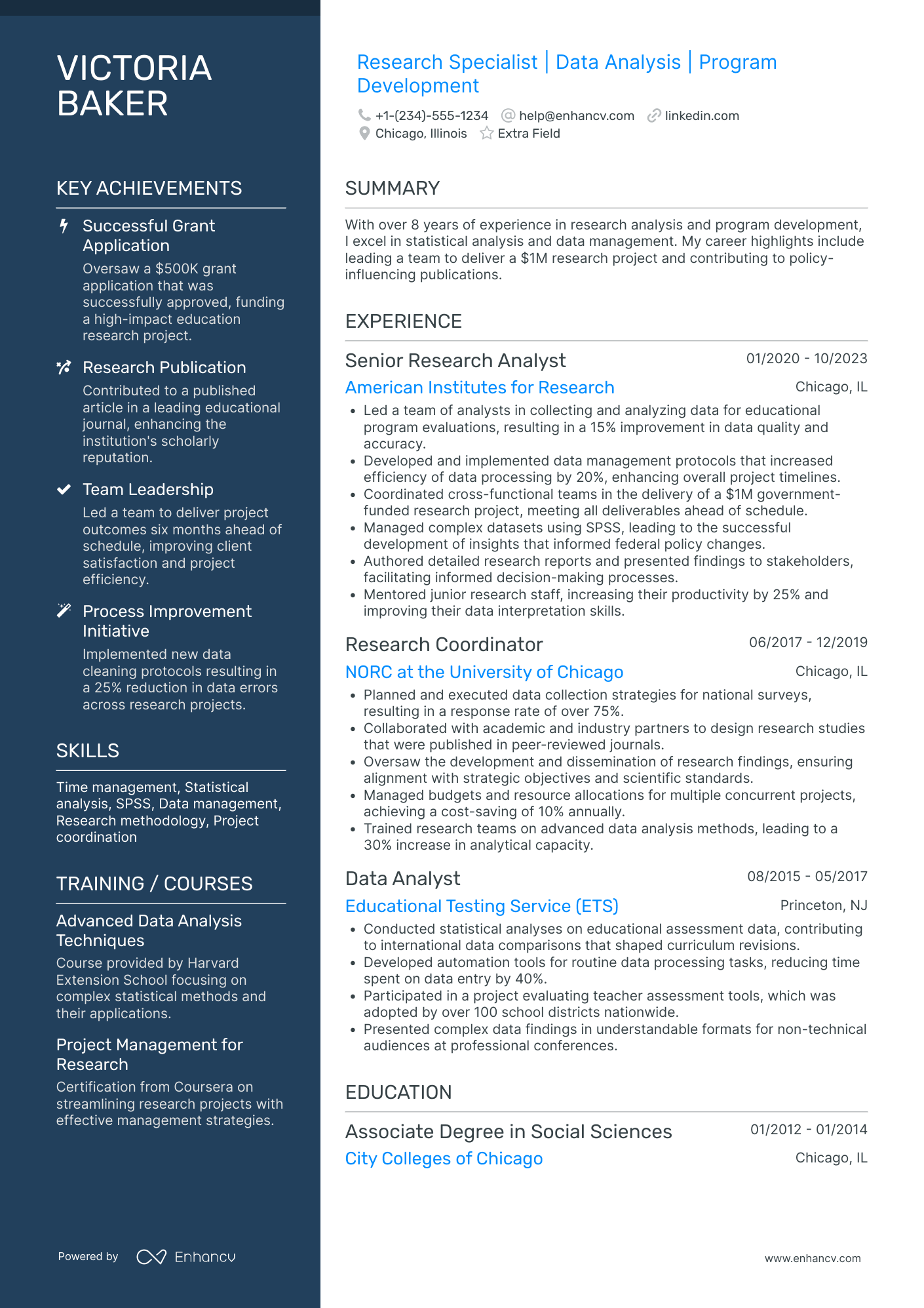 Grad School Research Assistant Resume Example