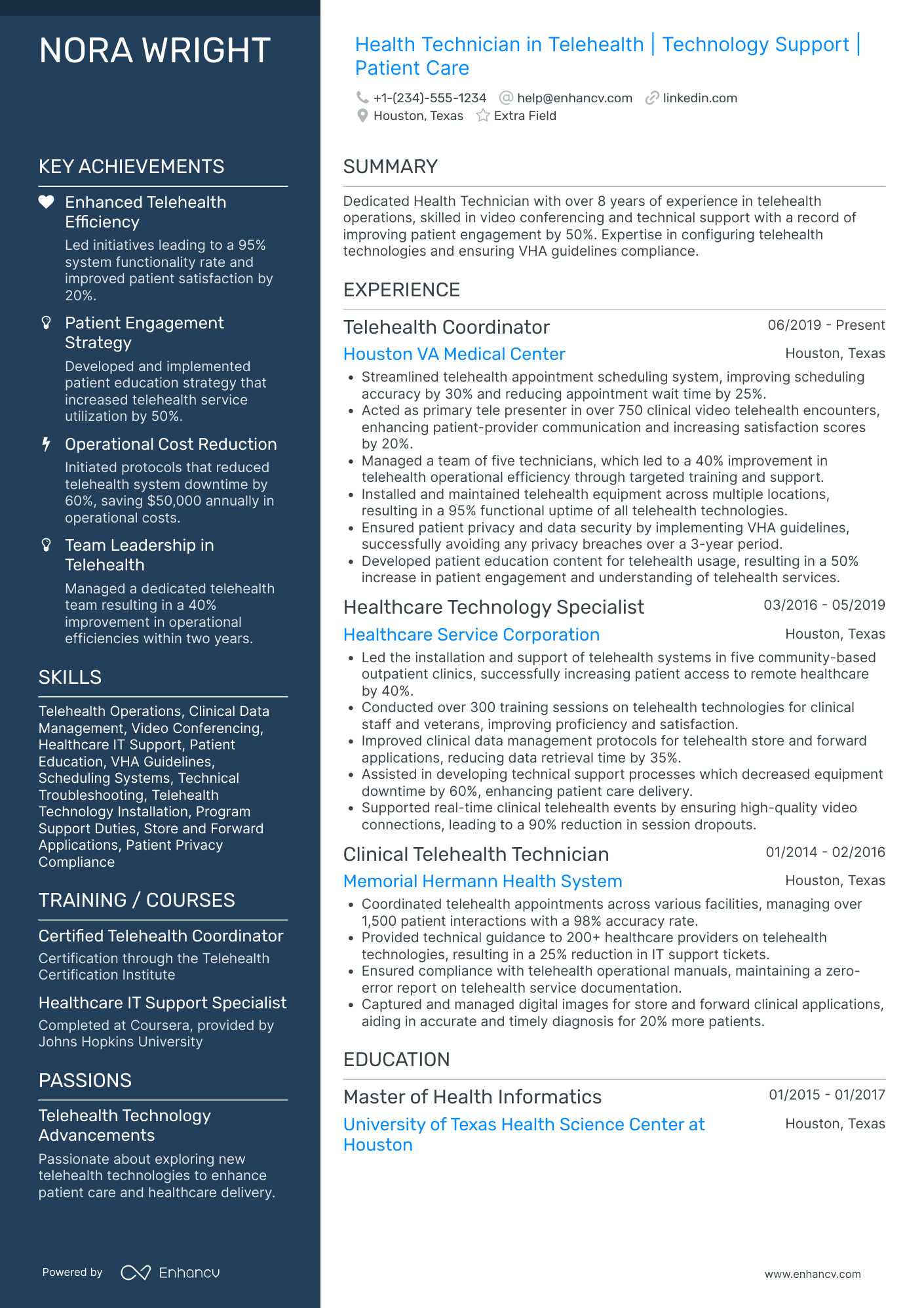 Hospital Volunteer Patient Support Resume Example