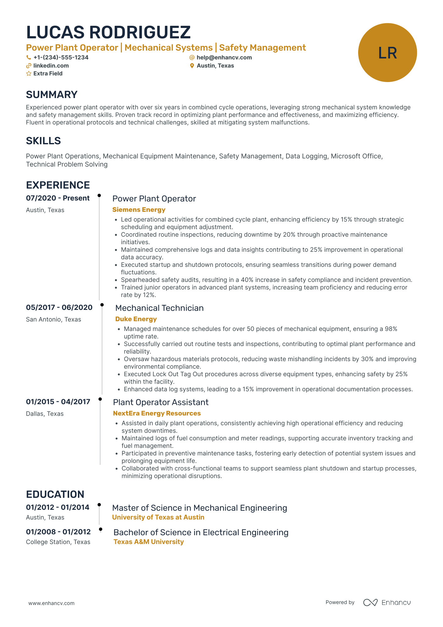 IT Operations Technician Resume Example