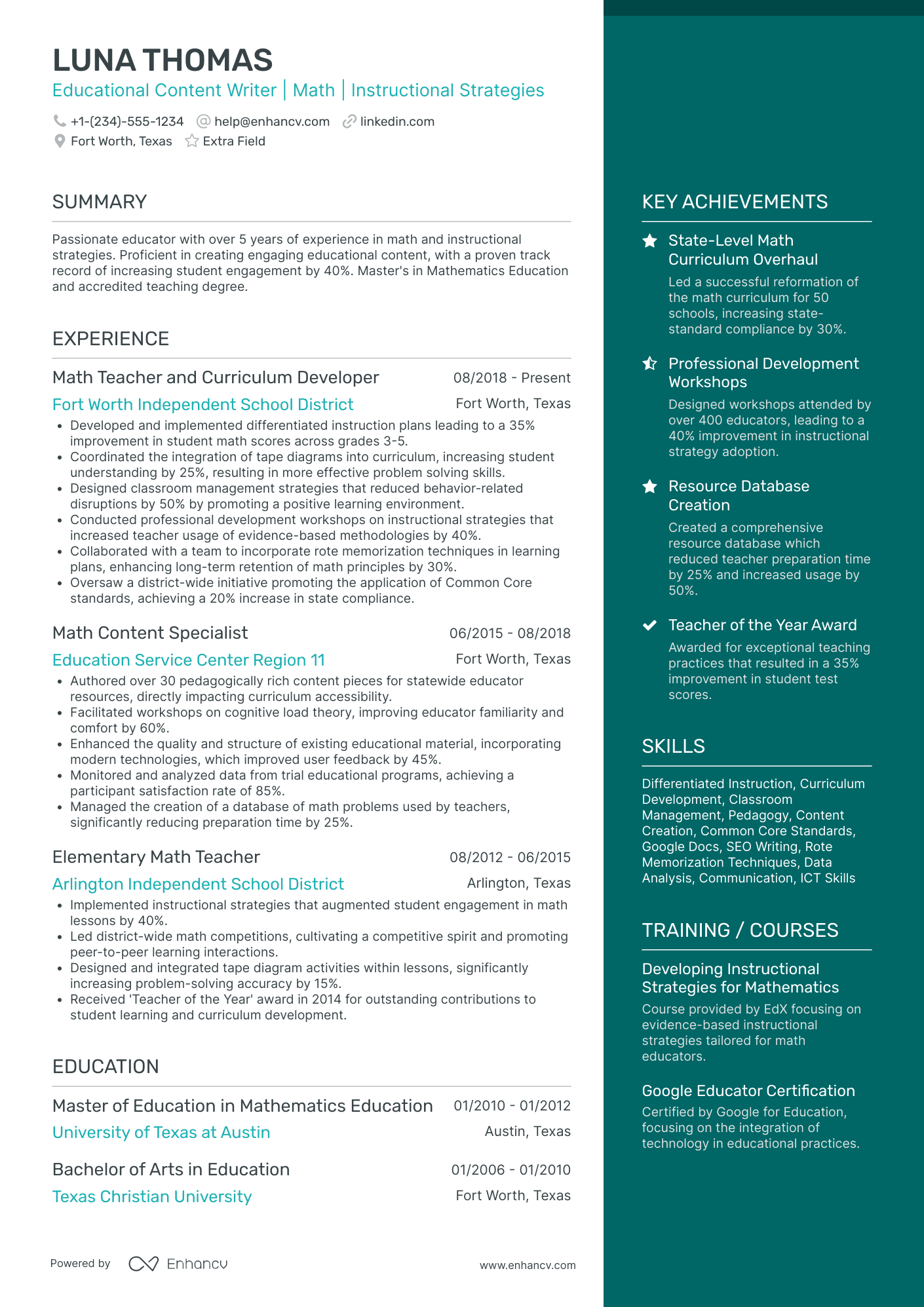 Freelance Blog Writer Resume Example