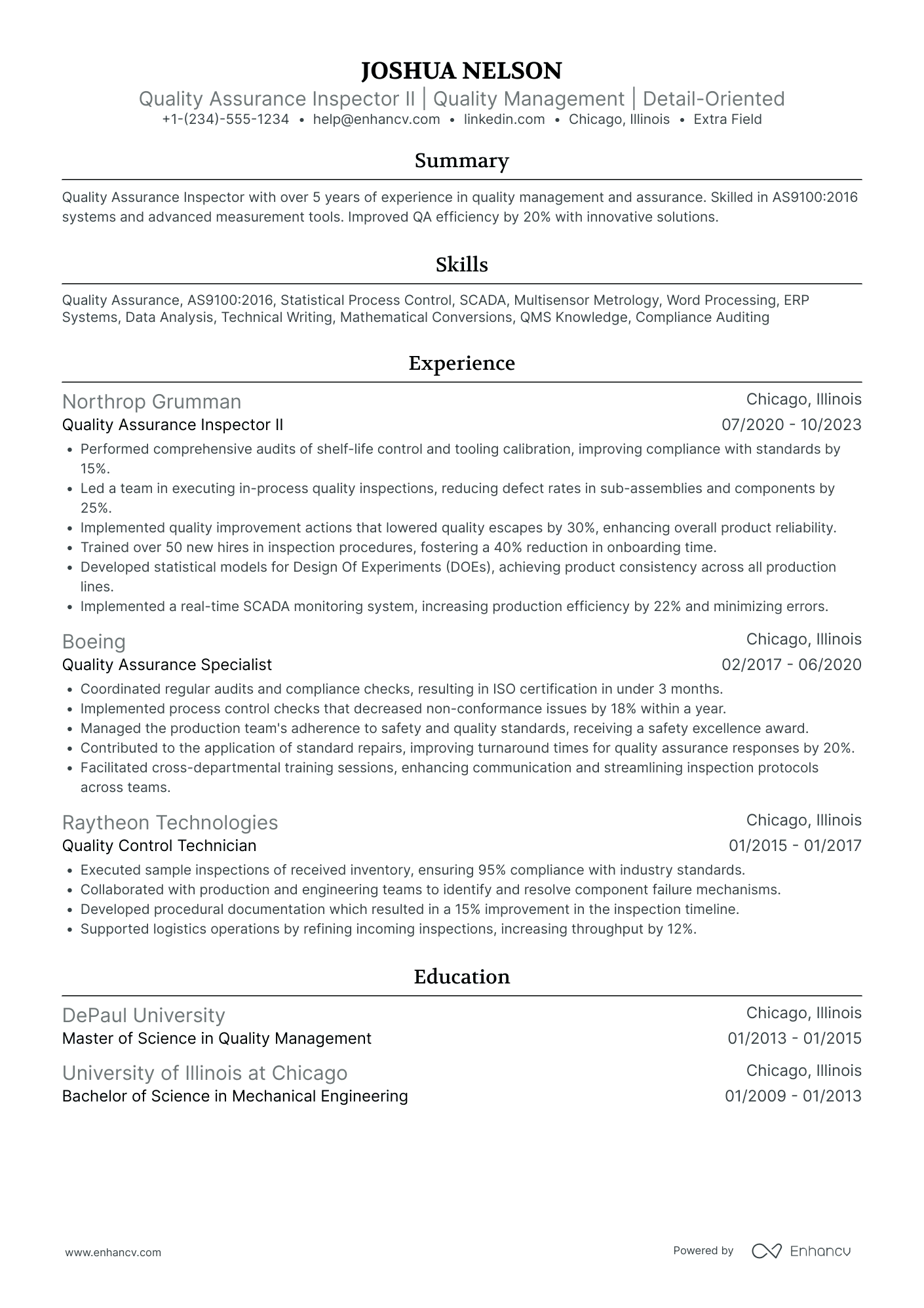 Escape Room Safety Inspector Resume Example