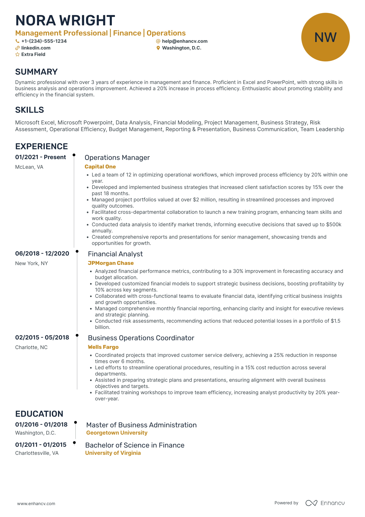 Change Management Associate Resume Example