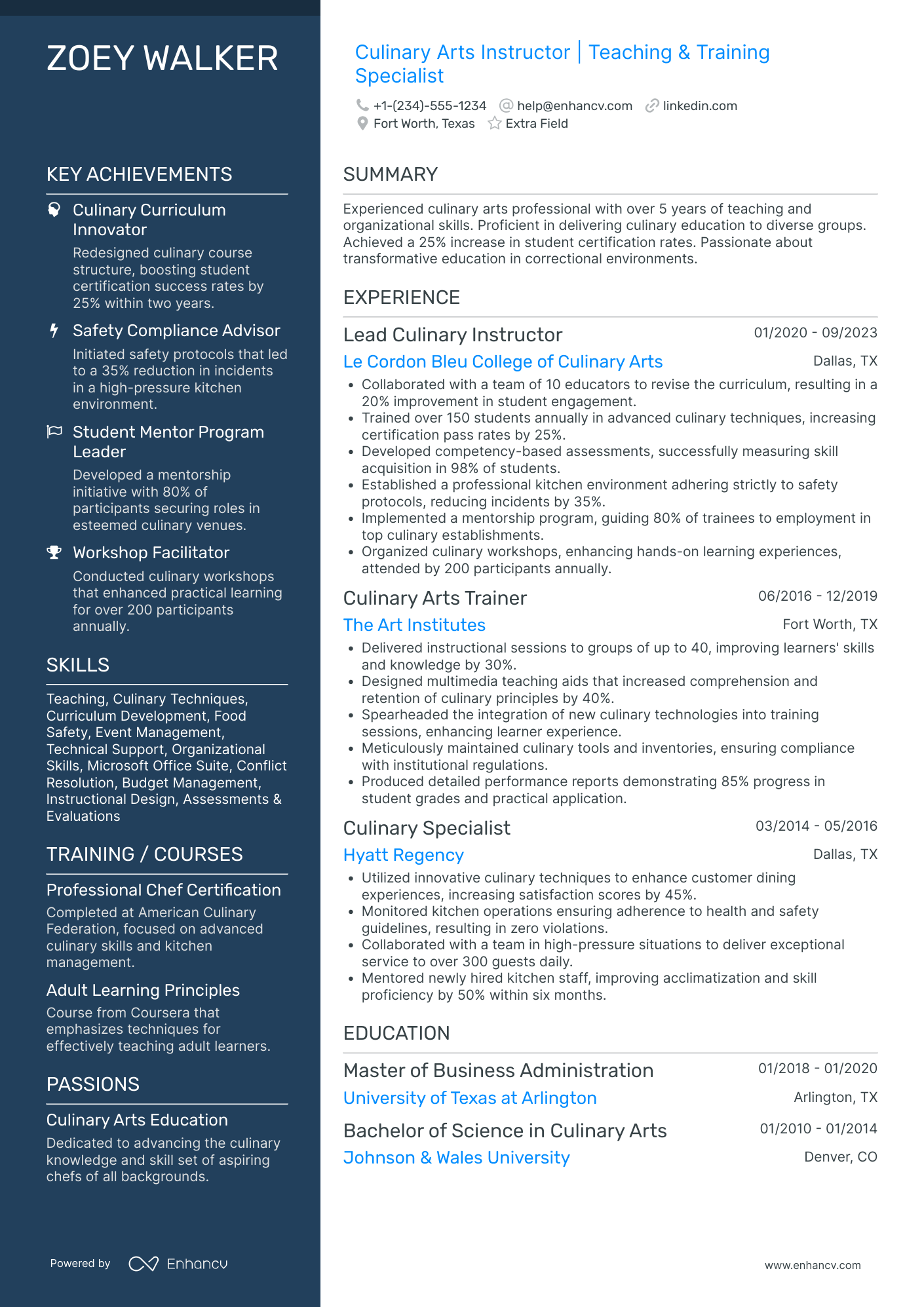 Entry Level Online Teacher Resume Example