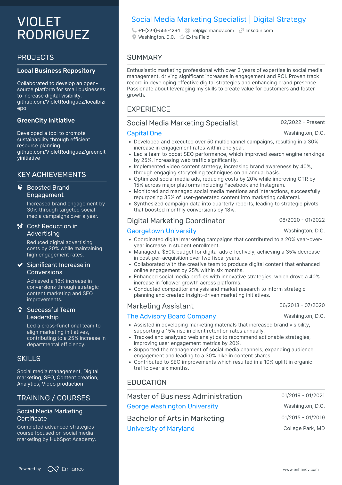 Google SEO Expert Resume Example