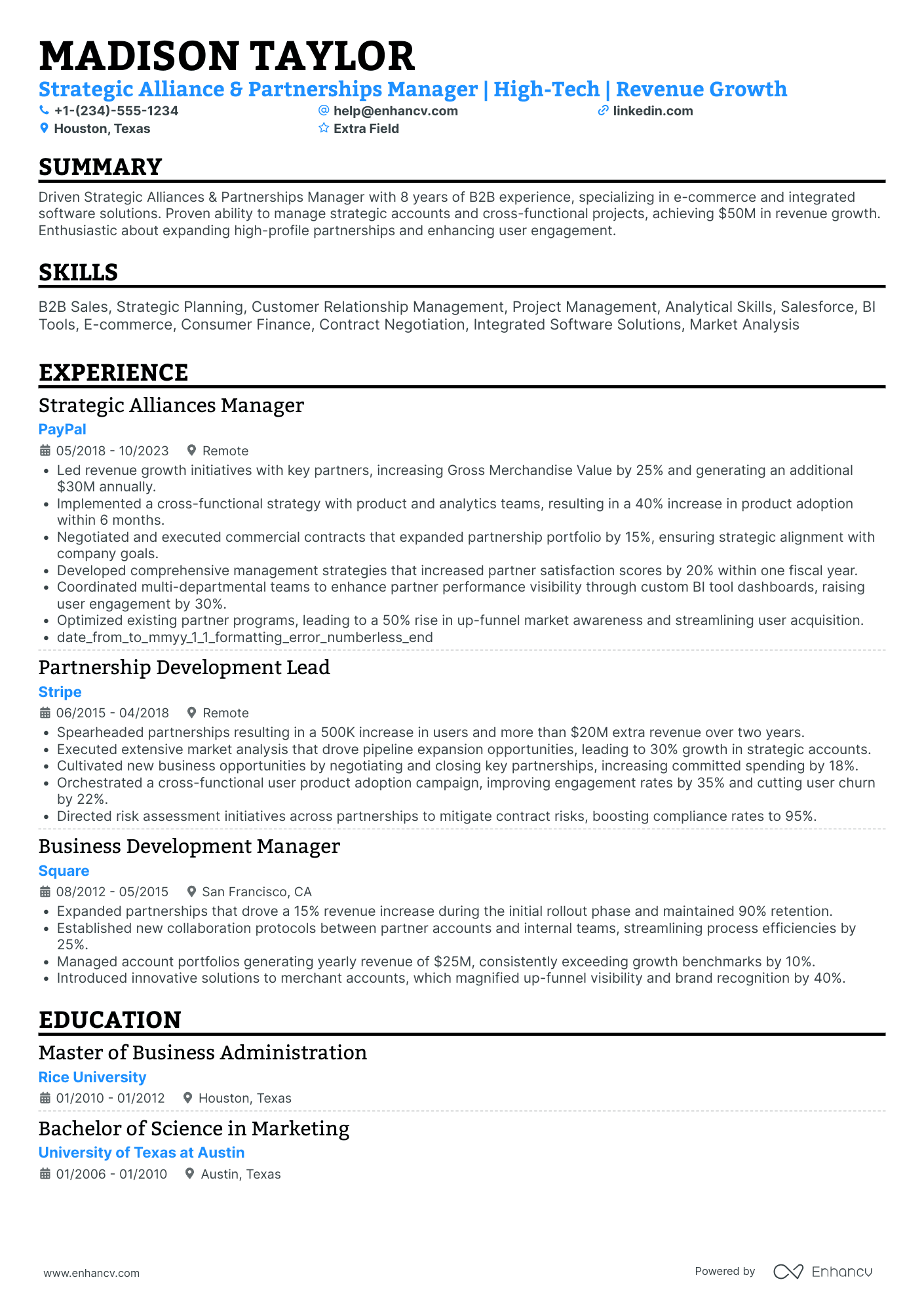 Strategic Purchase Manager Resume Example