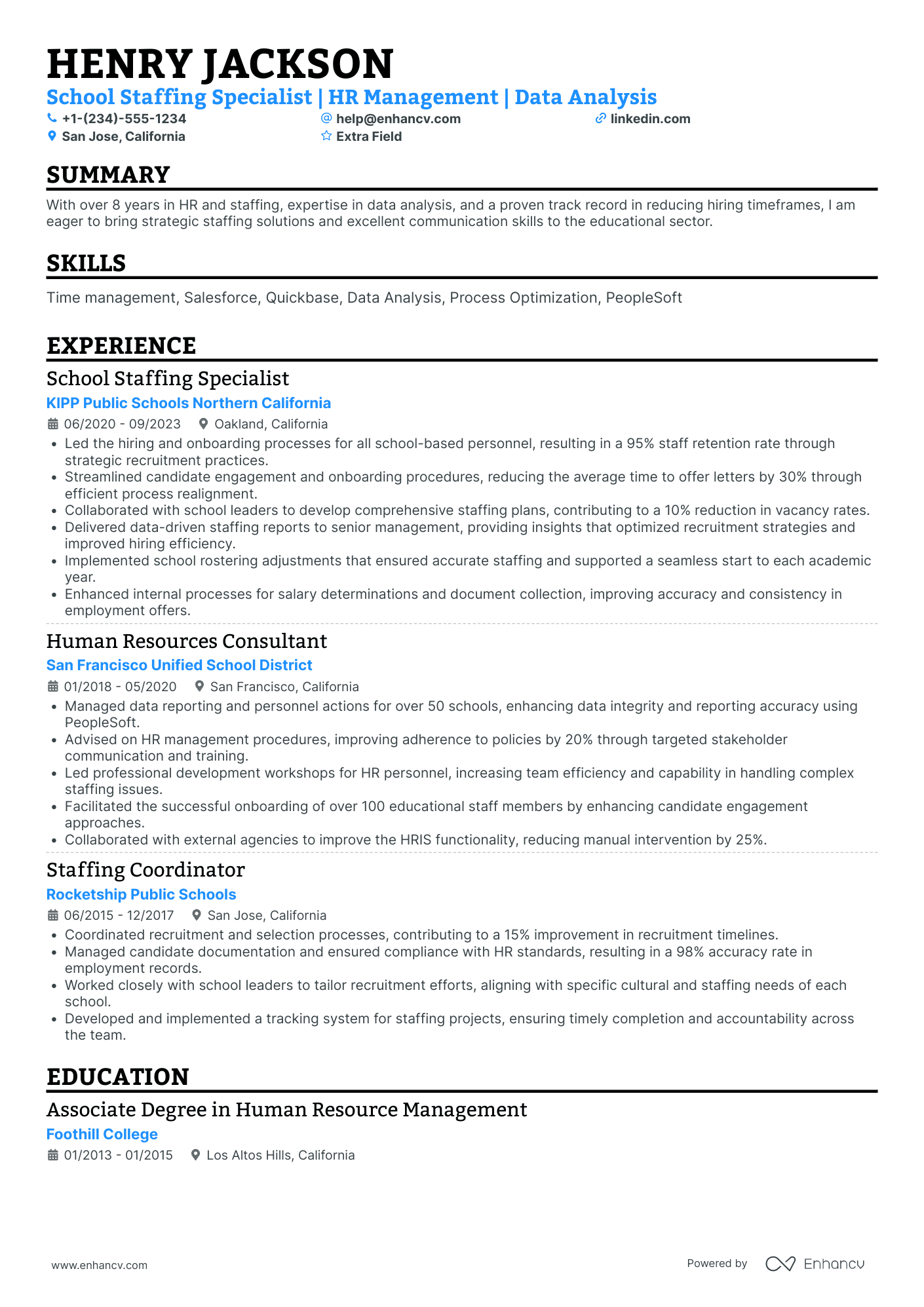 Grad School Recruitment Specialist Resume Example