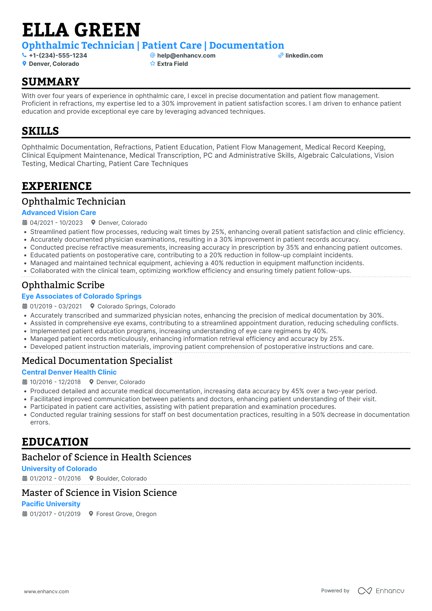 Medical Scribe Trainer Resume Example