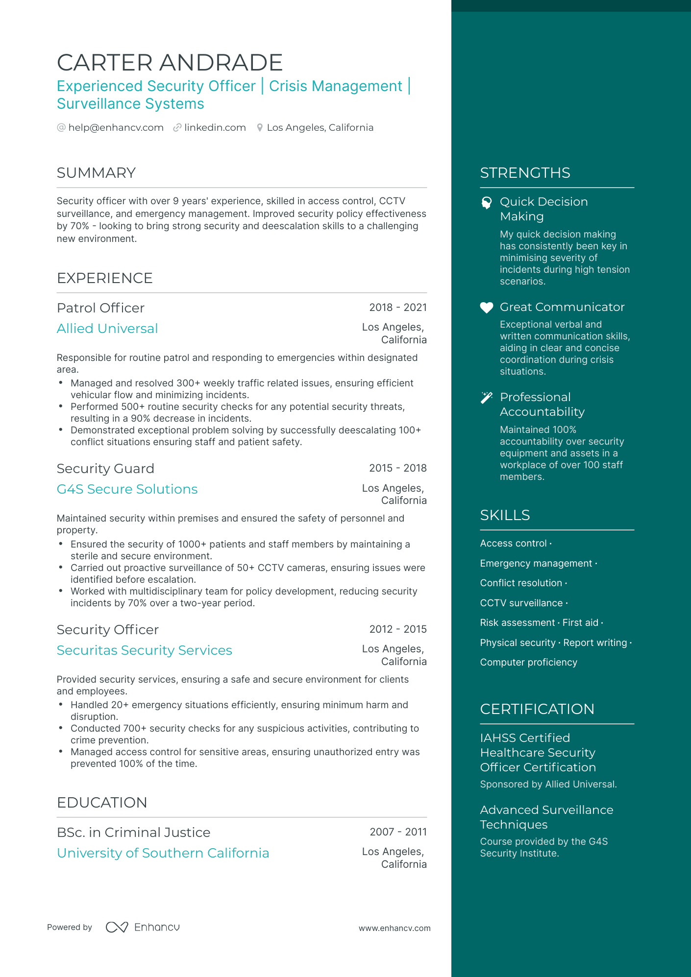 10 Police Officer Resume Examples & Guide for 2024