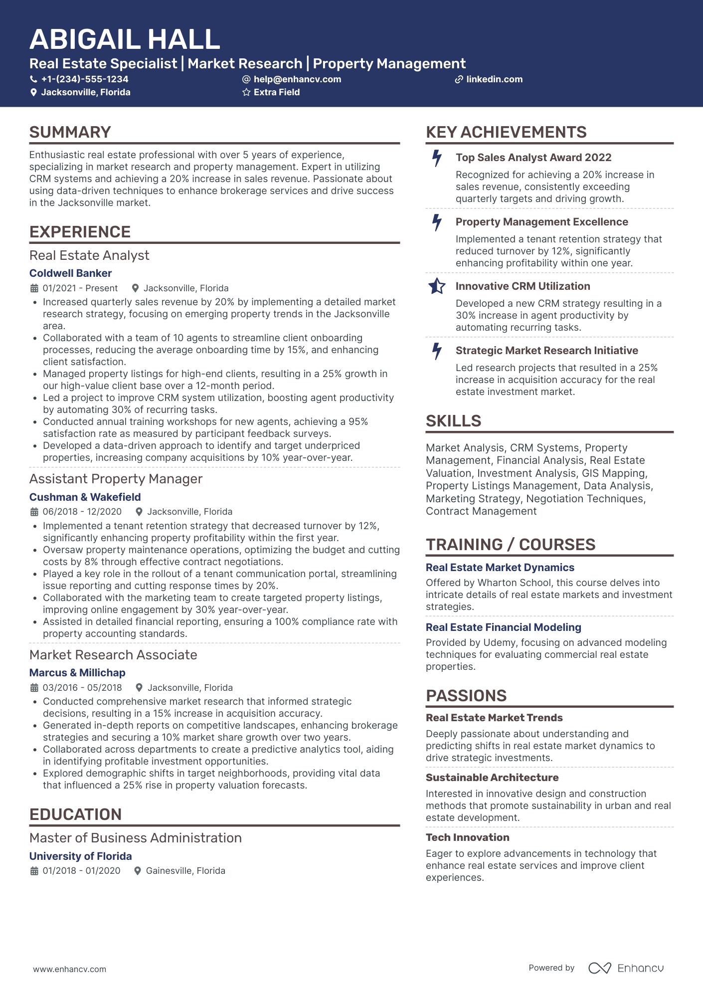 Realtor Trainee Resume Example