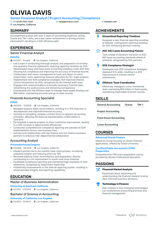 Functional Accounting Resume Example