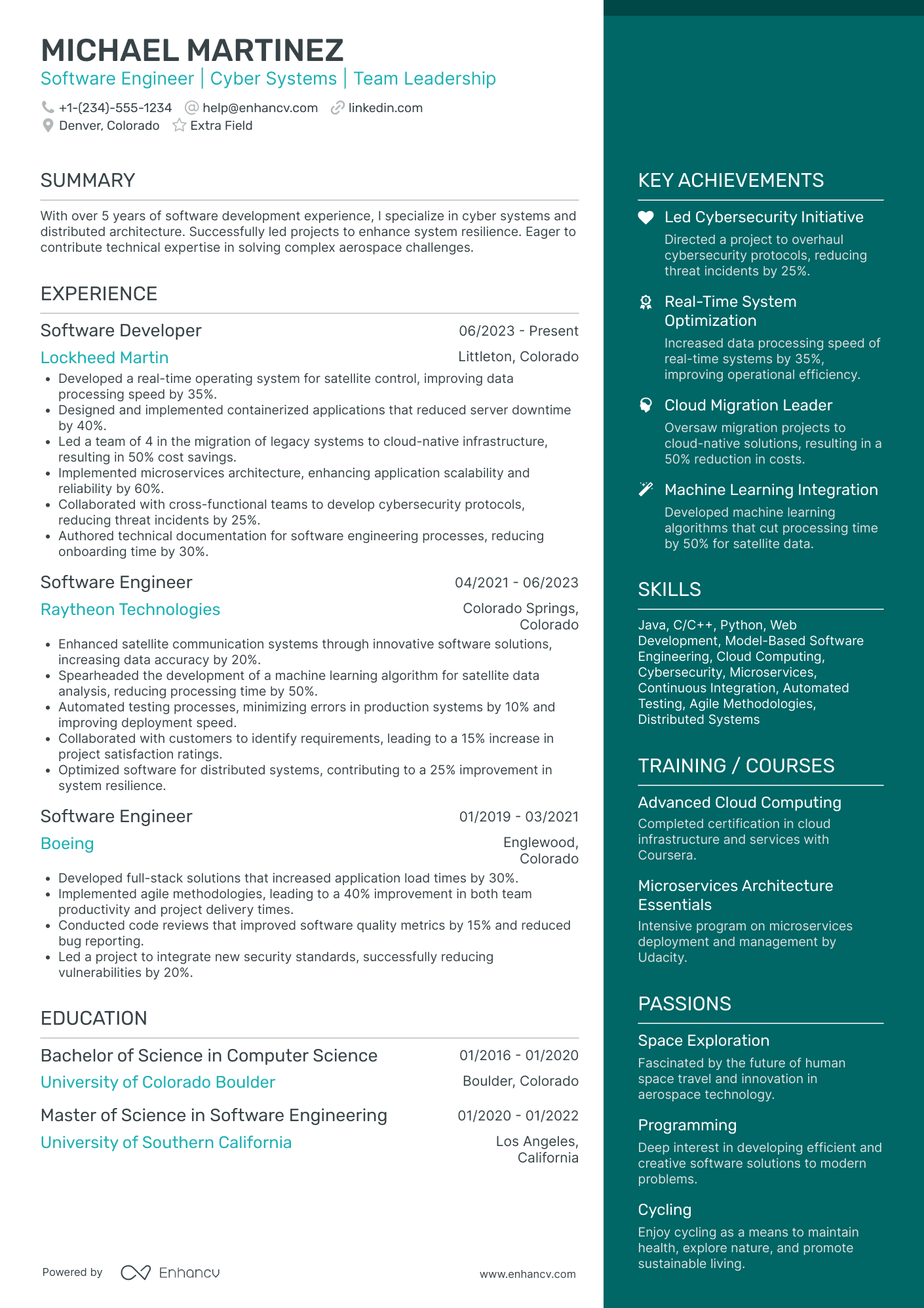 Undergraduate Engineering Intern Resume Example