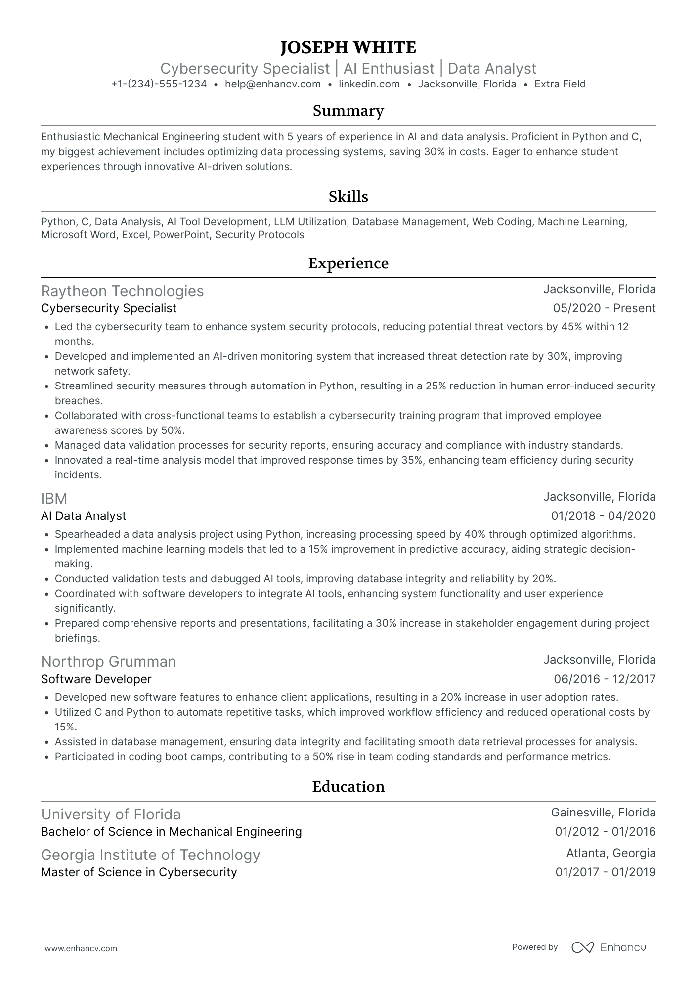 Engineering Student Research Assistant Resume Example