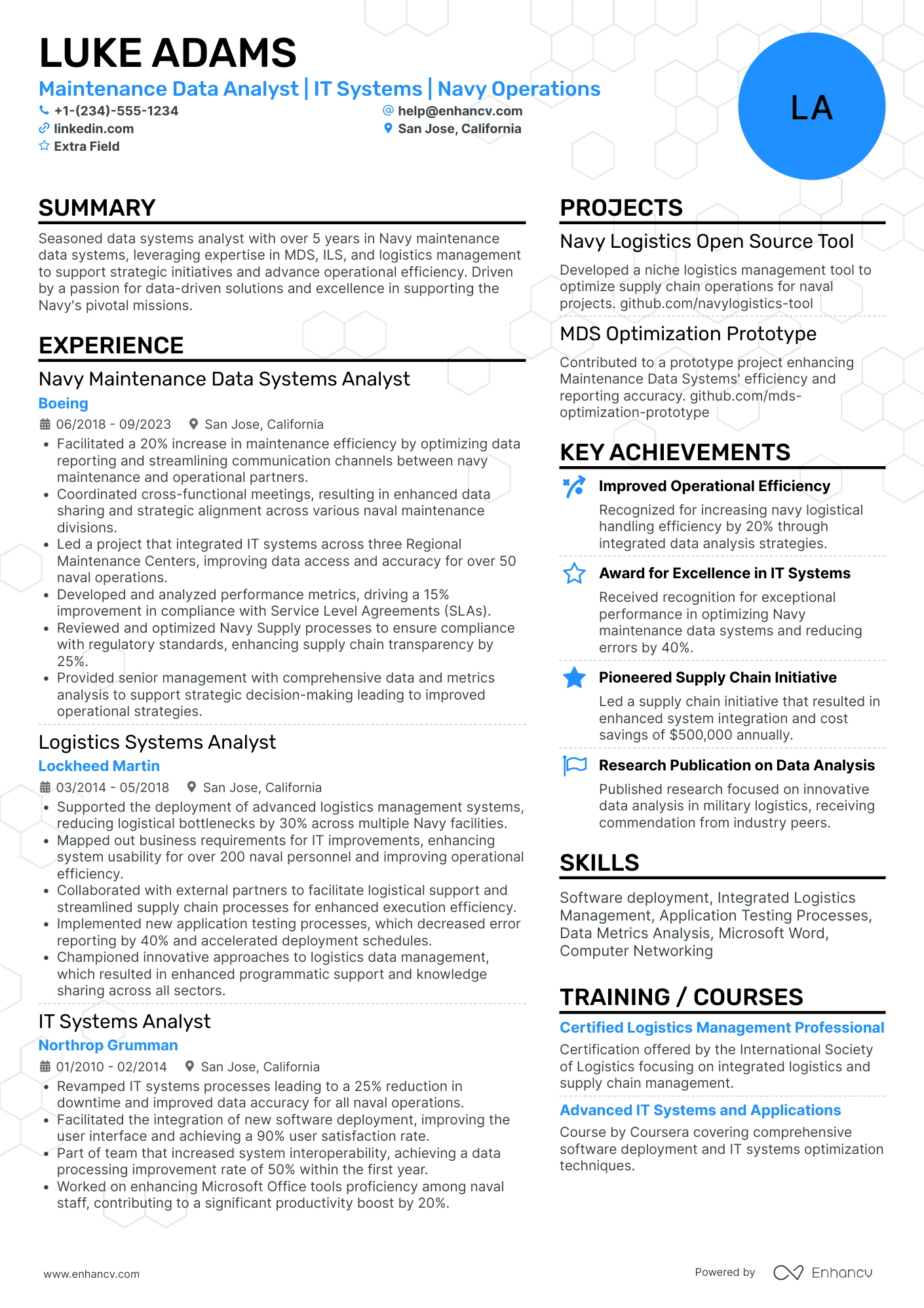 Data Systems Analyst Resume Example