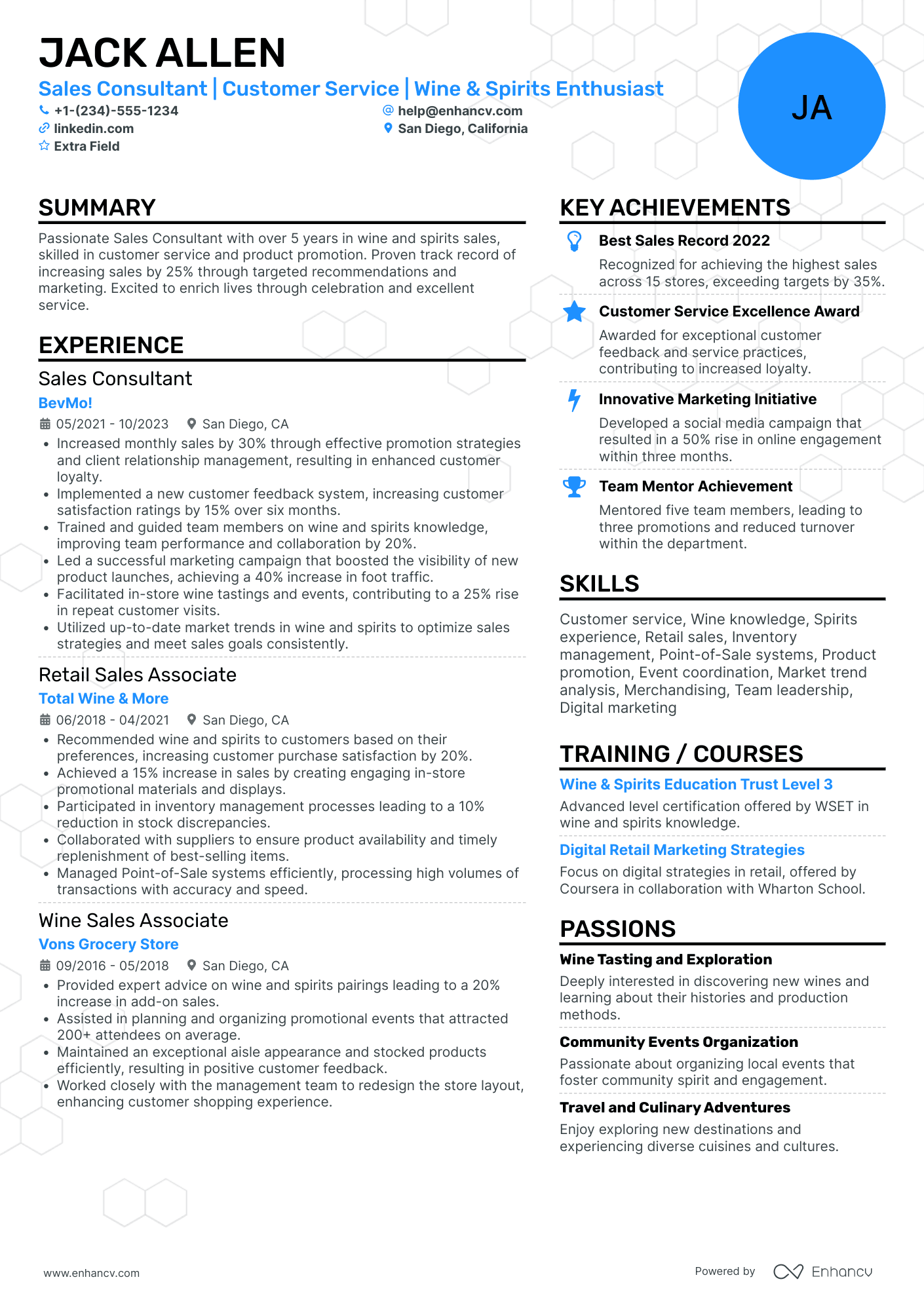 Property Insurance Sales Consultant Resume Example