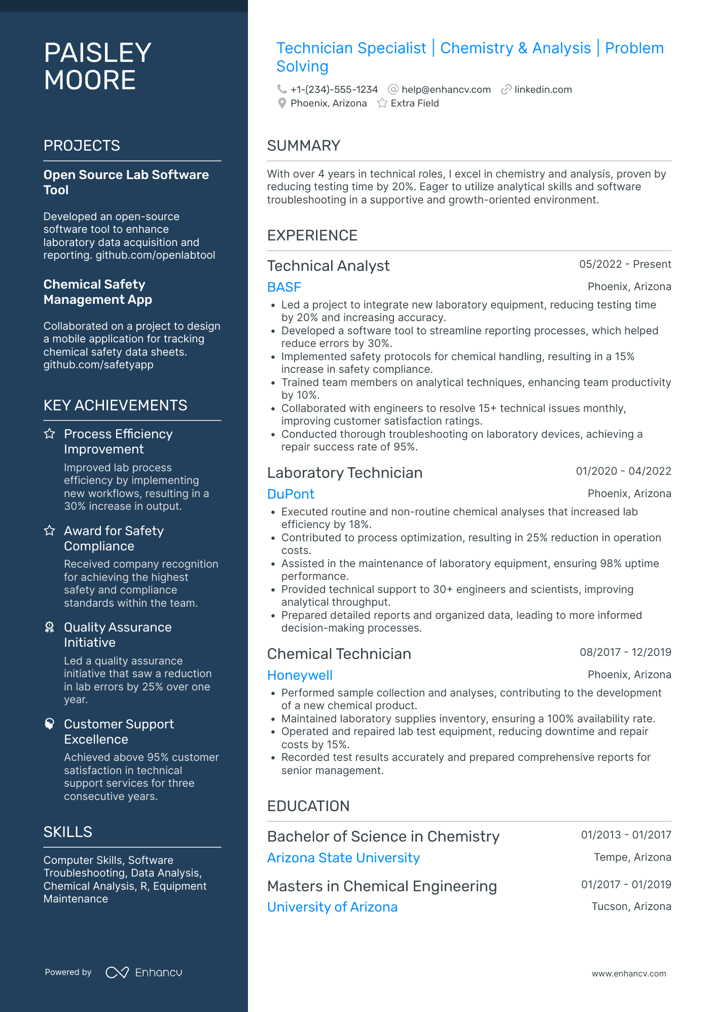 Data Center Technician Specialist Resume Example