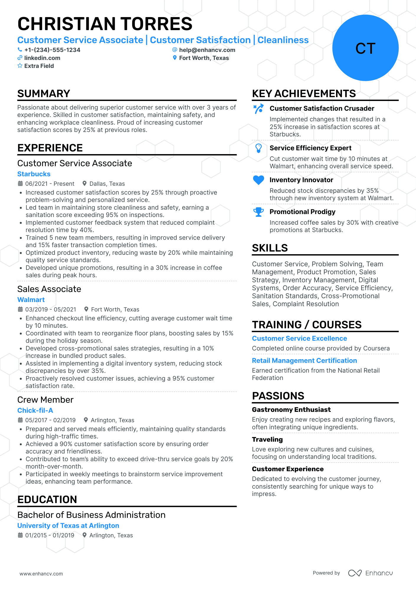 McDonalds Customer Service Associate Resume Example