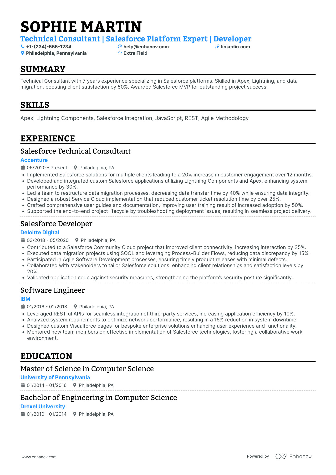 Tech Consultant Resume Example