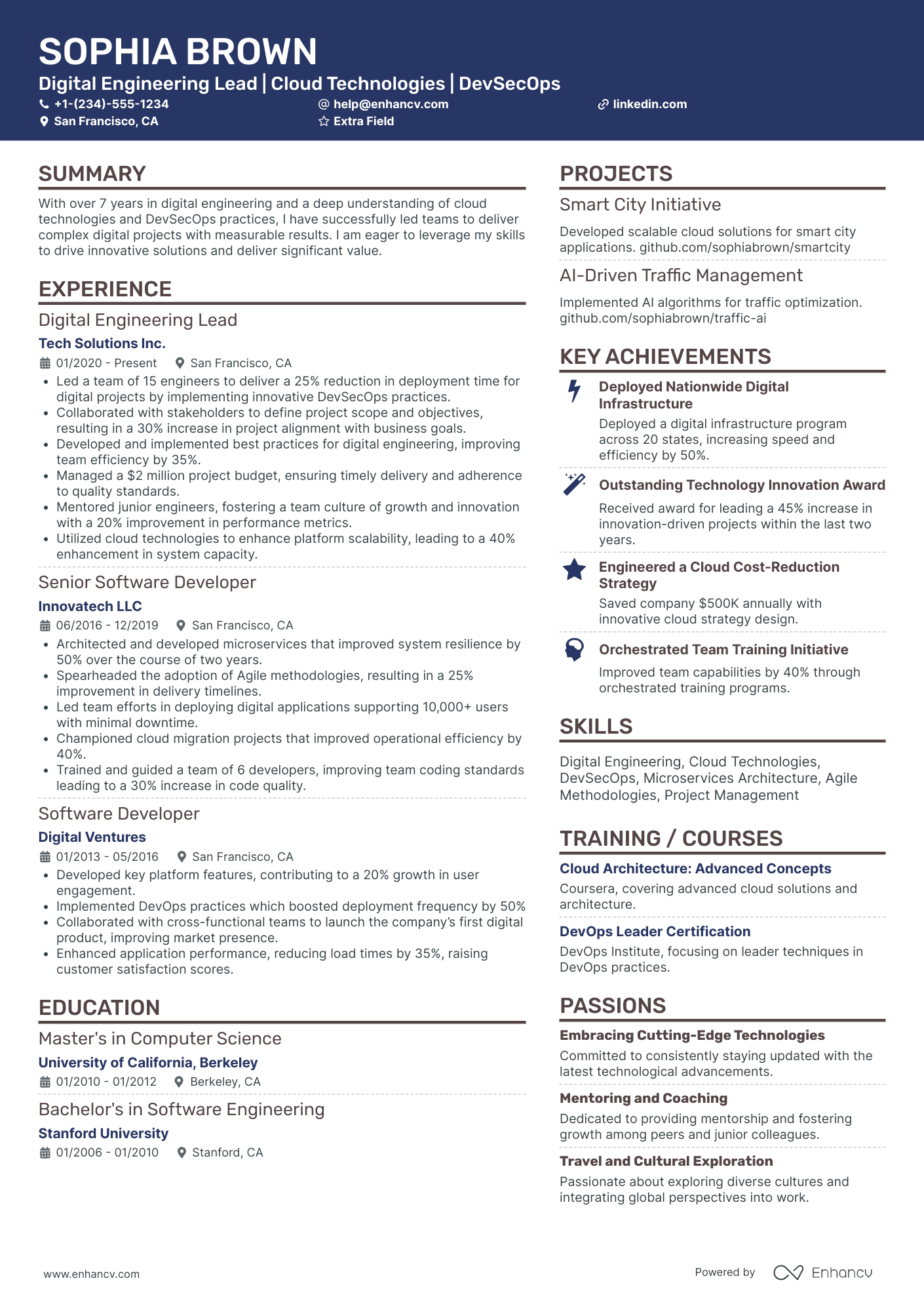 Lead Microservices Engineer Resume Example