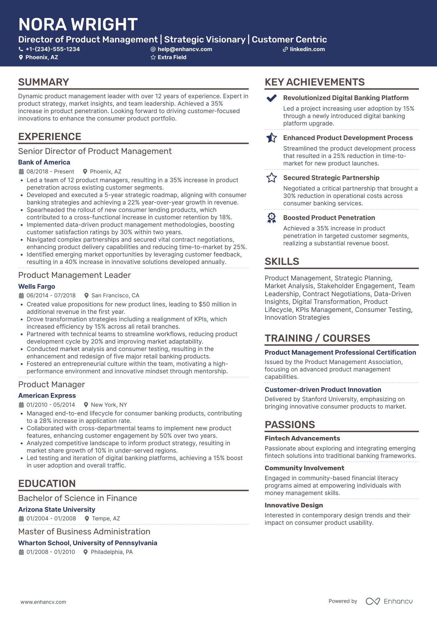 Director of Product Marketing Resume Example