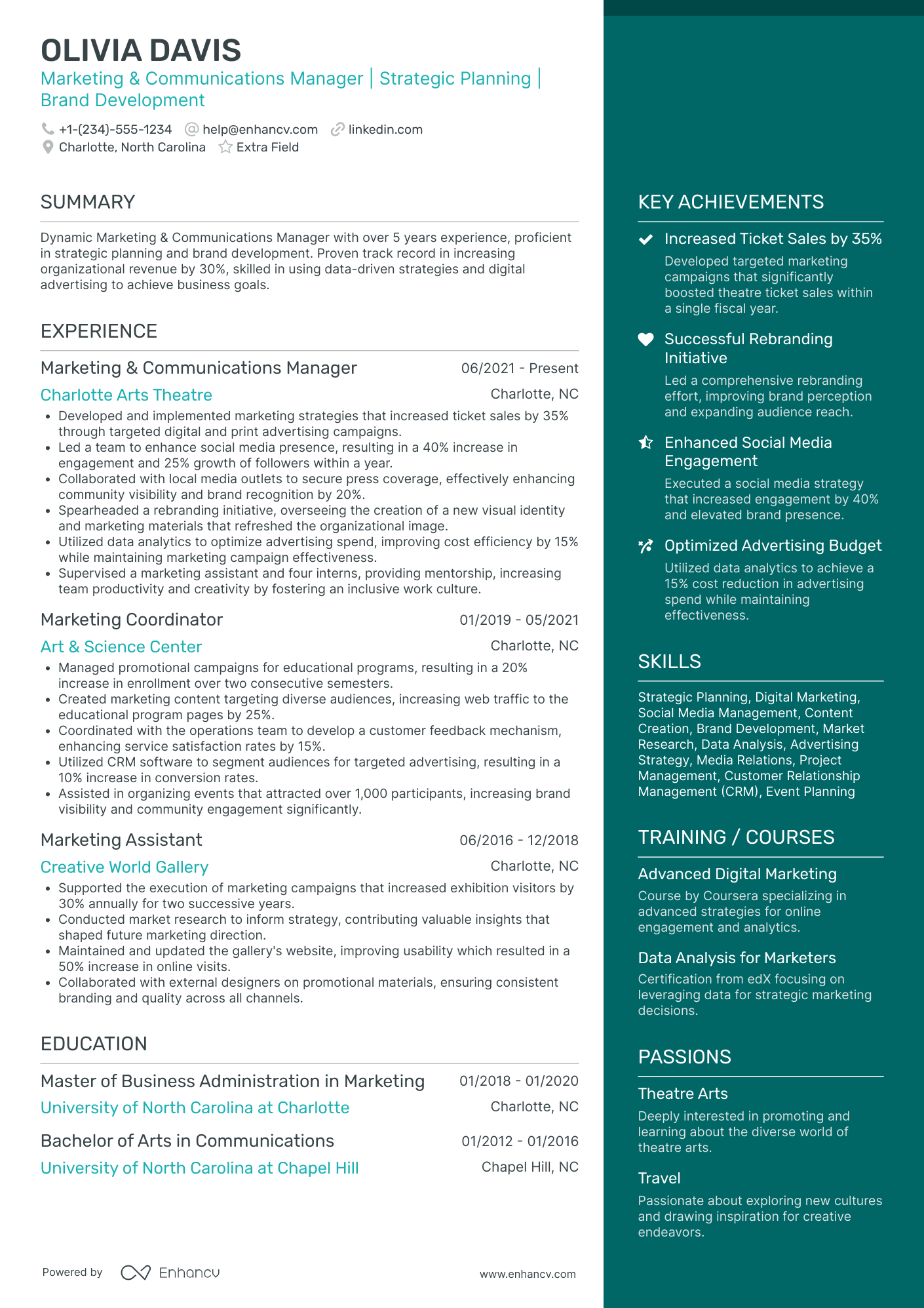 Brand Communications Manager Resume Example