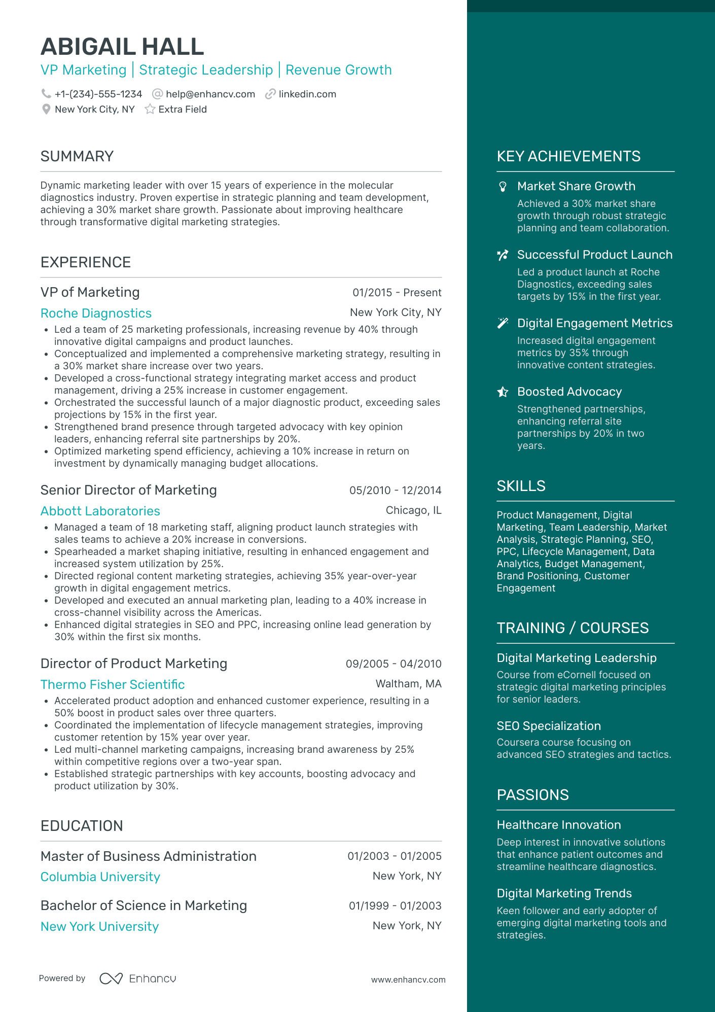 Outbound Marketing Associate Resume Example