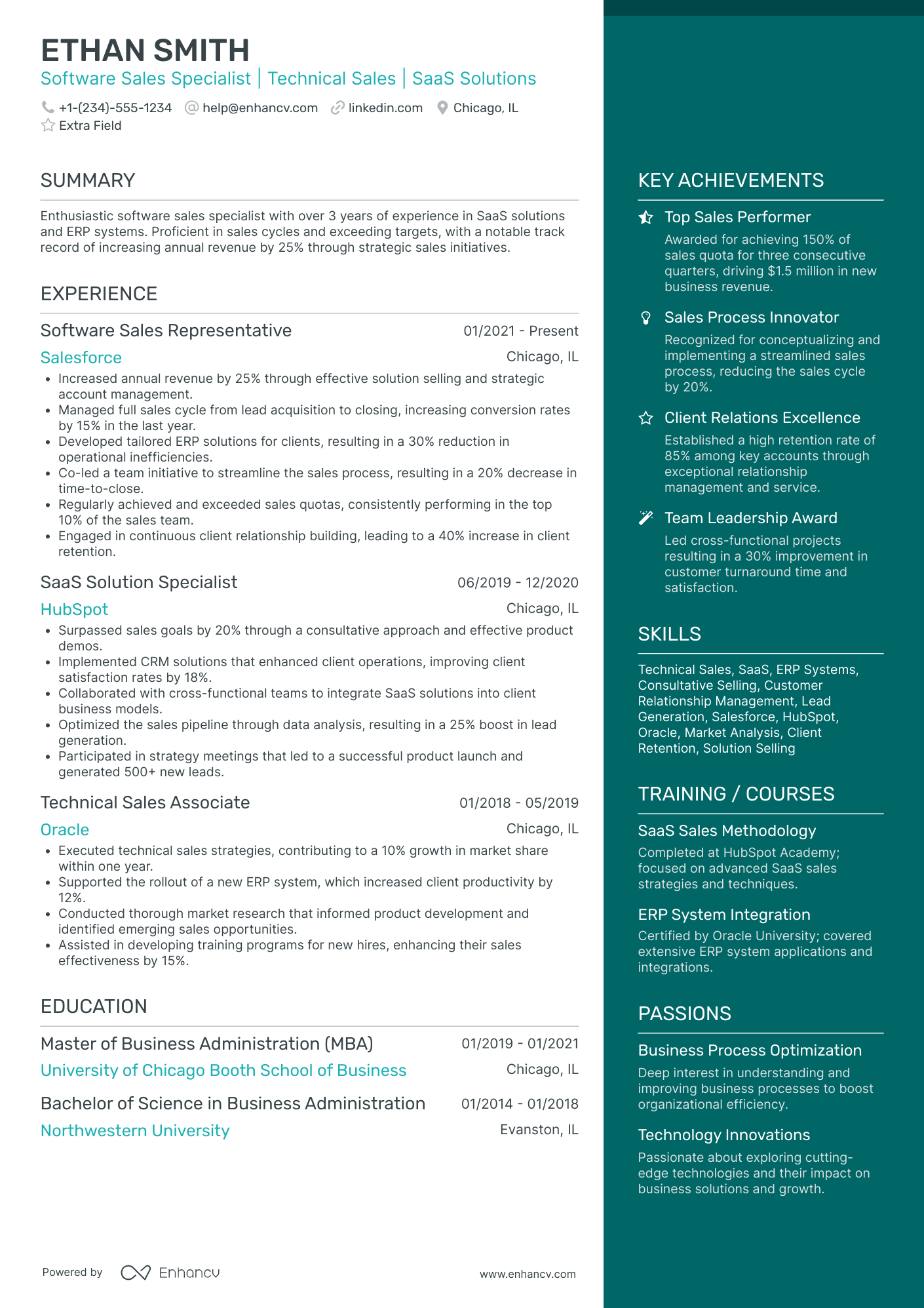 Entry Level Salesforce Consultant Resume Example