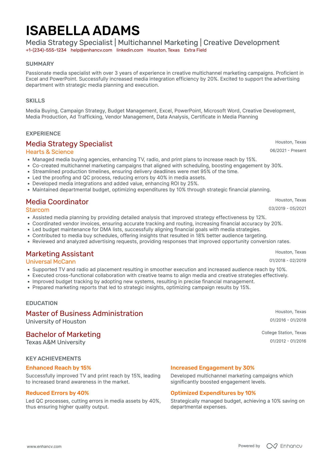 Advertising Production Coordinator Resume Example