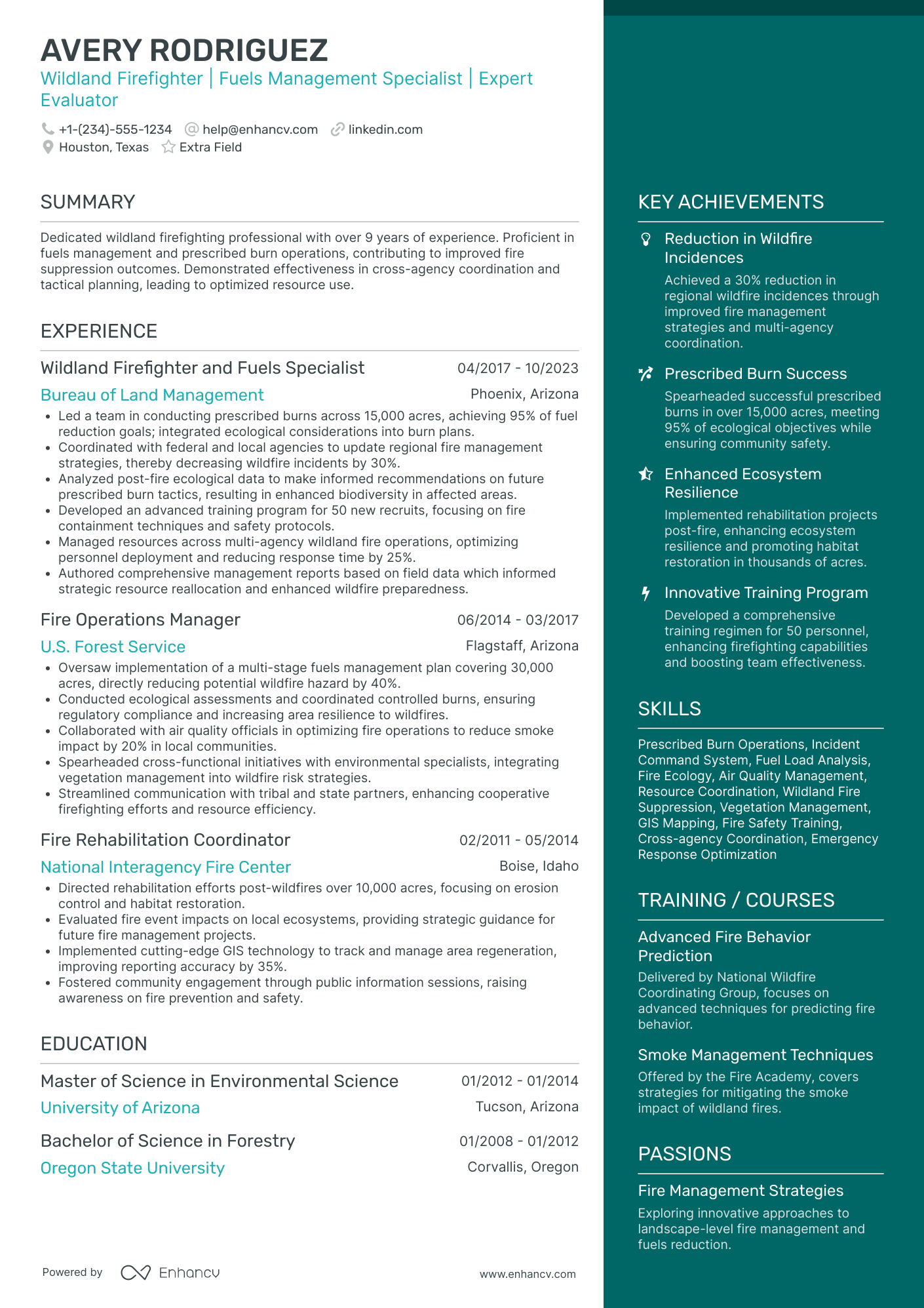 Battalion Firefighter Resume Example