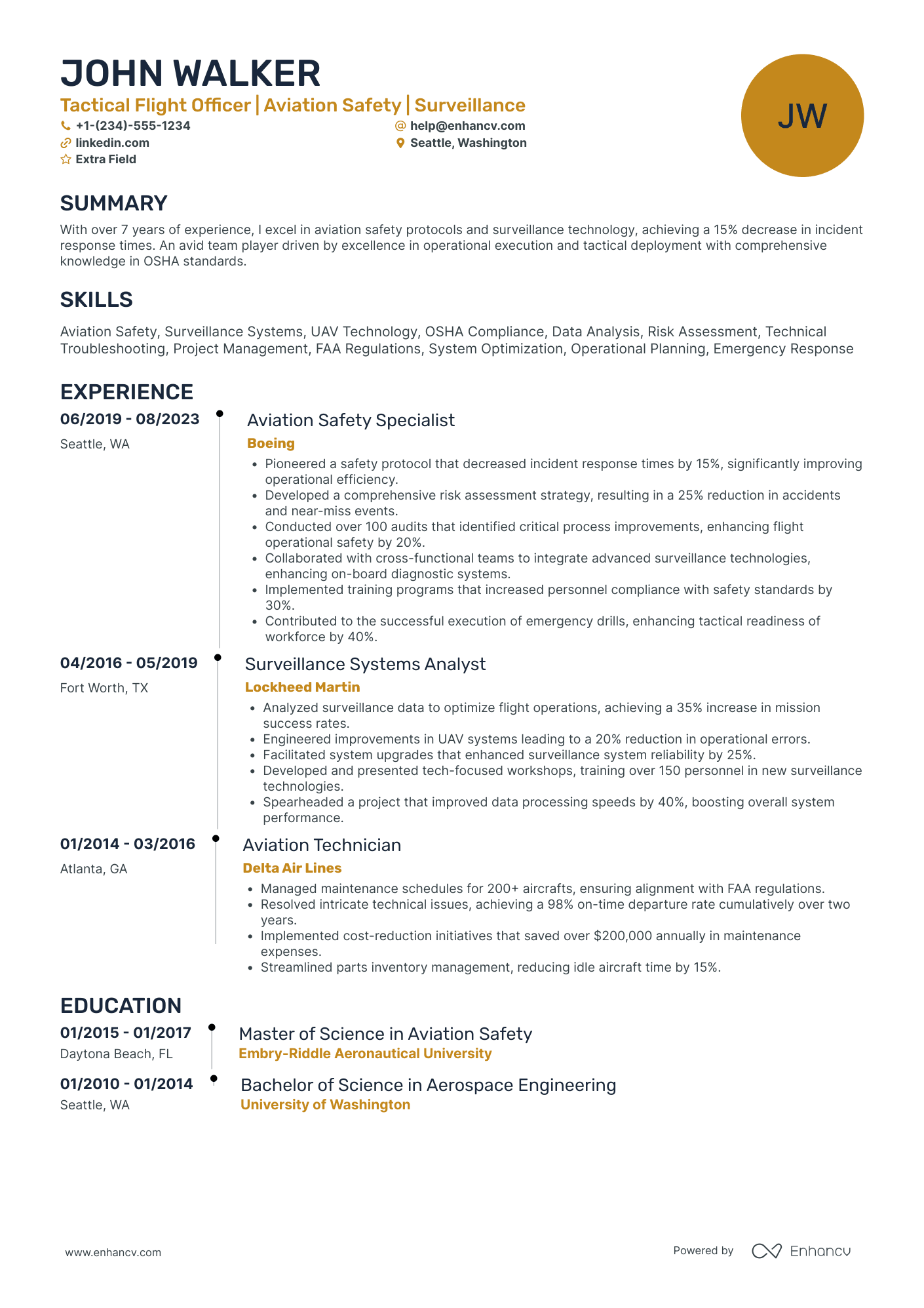 VIP Flight Attendant Resume Example