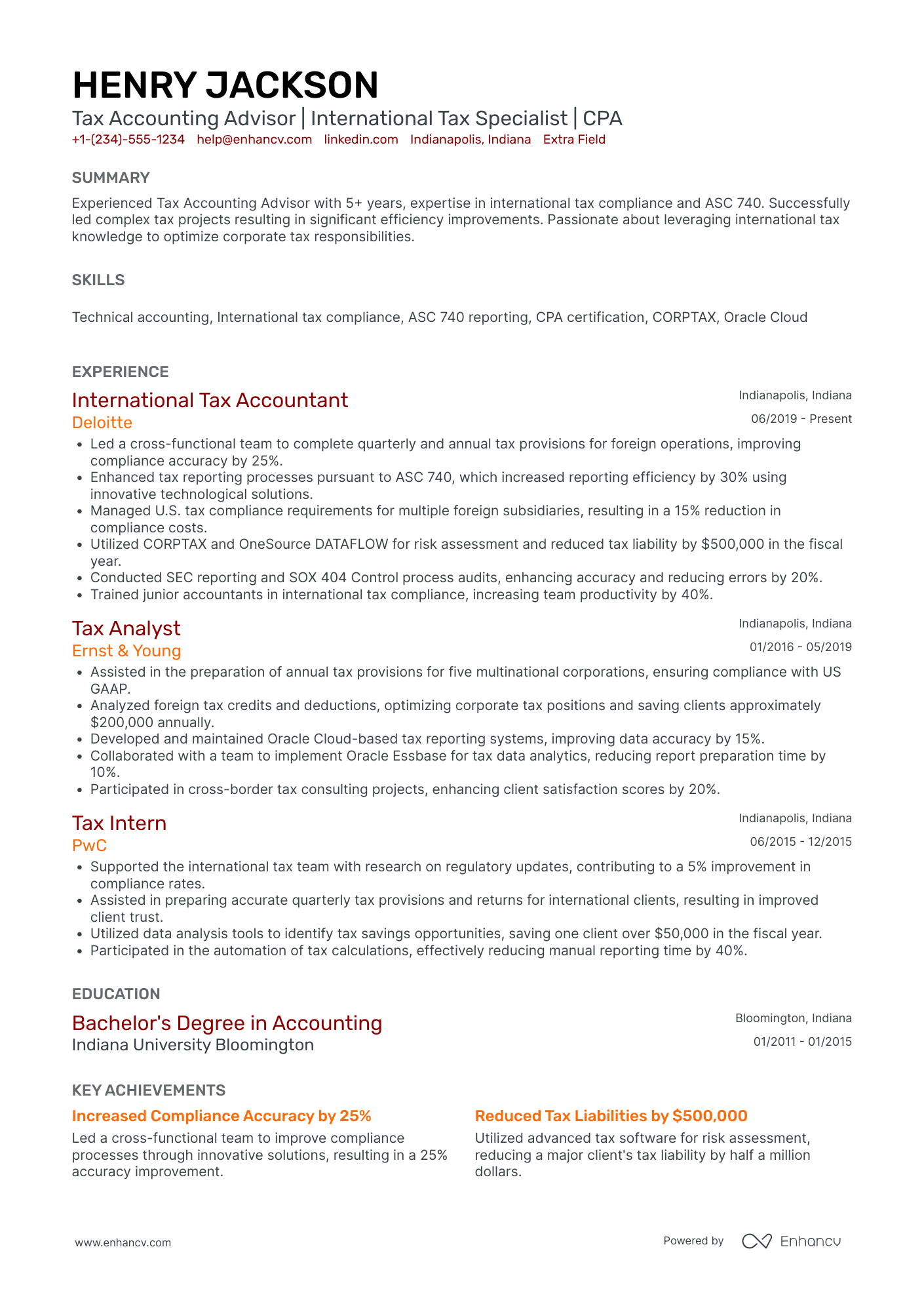 FedEx Junior Accountant Resume Example