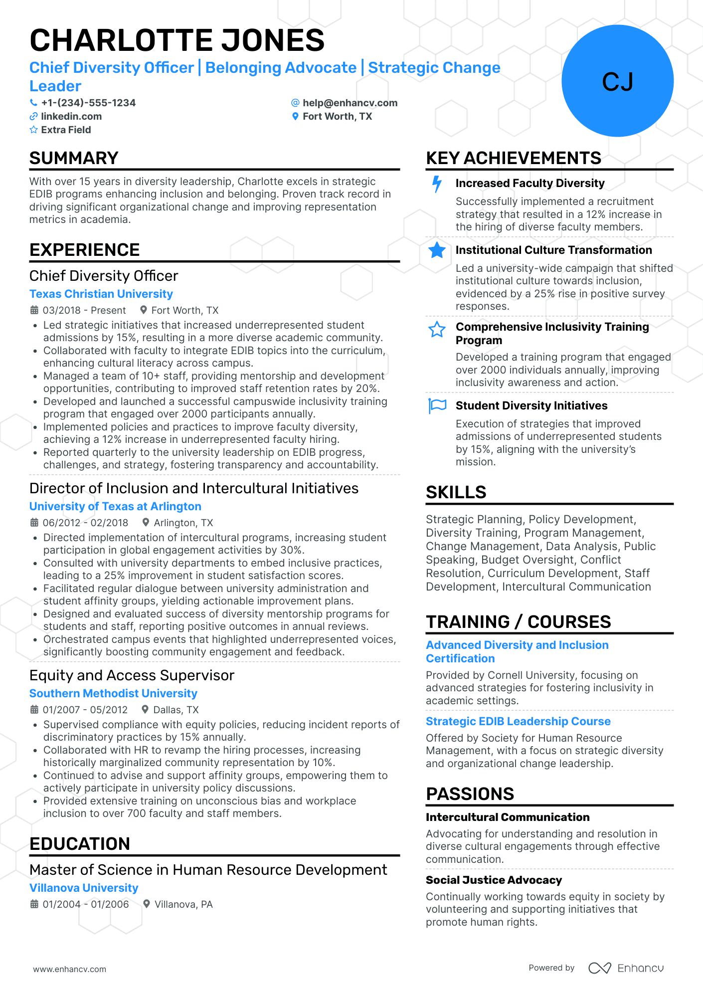 Law School Diversity and Inclusion Officer Resume Example