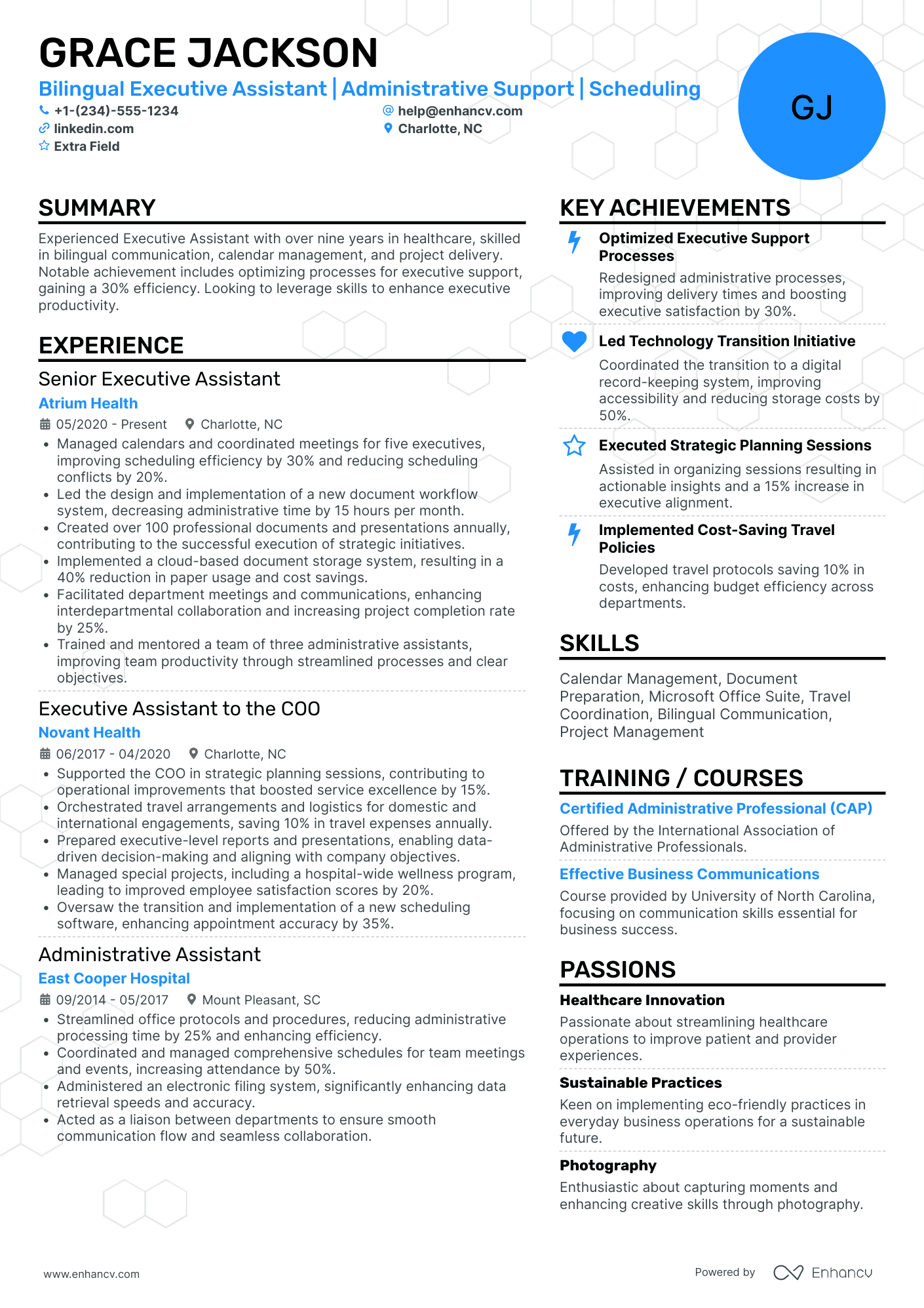 Bilingual Personal Assistant Resume Example