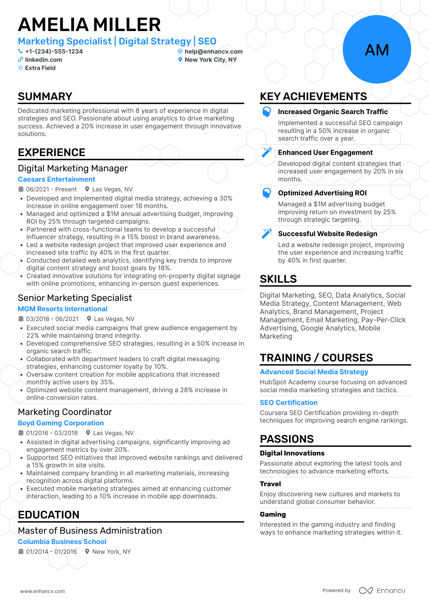 Social Media Analytics Specialist Resume Example