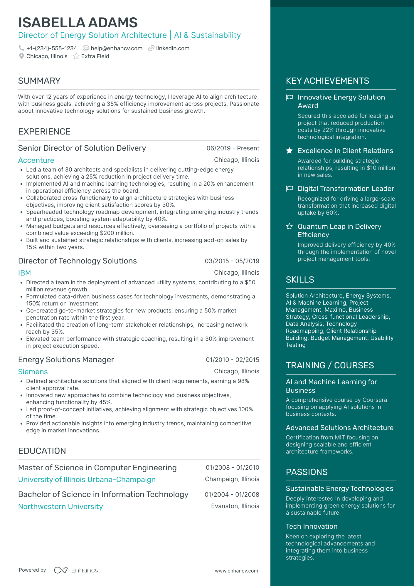 PwC Sustainability Associate Resume Example