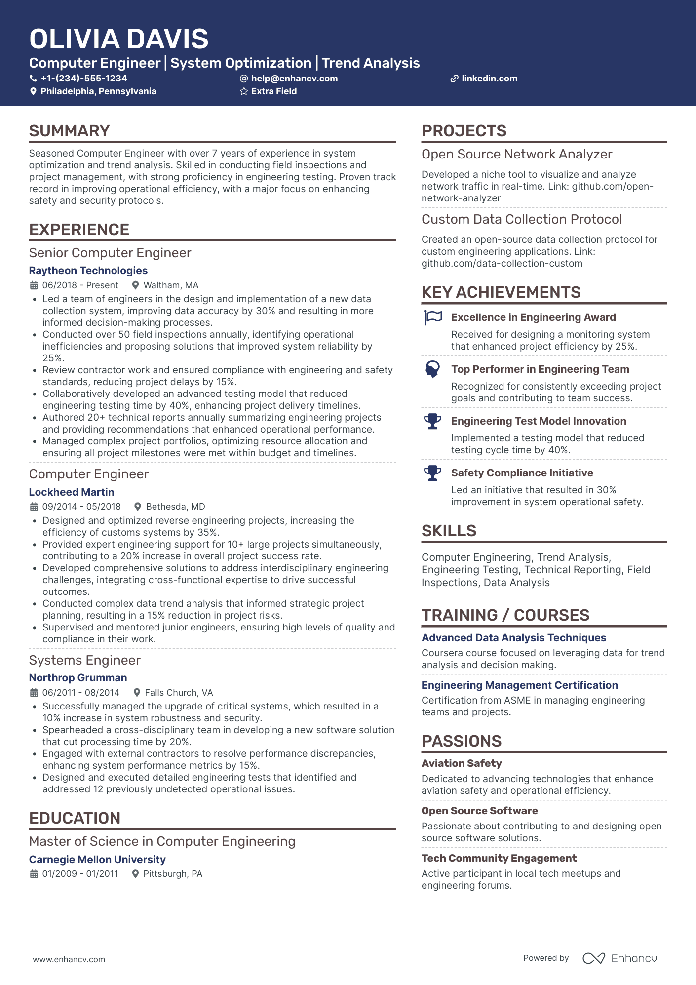 Computer Science Information Security Analyst Resume Example