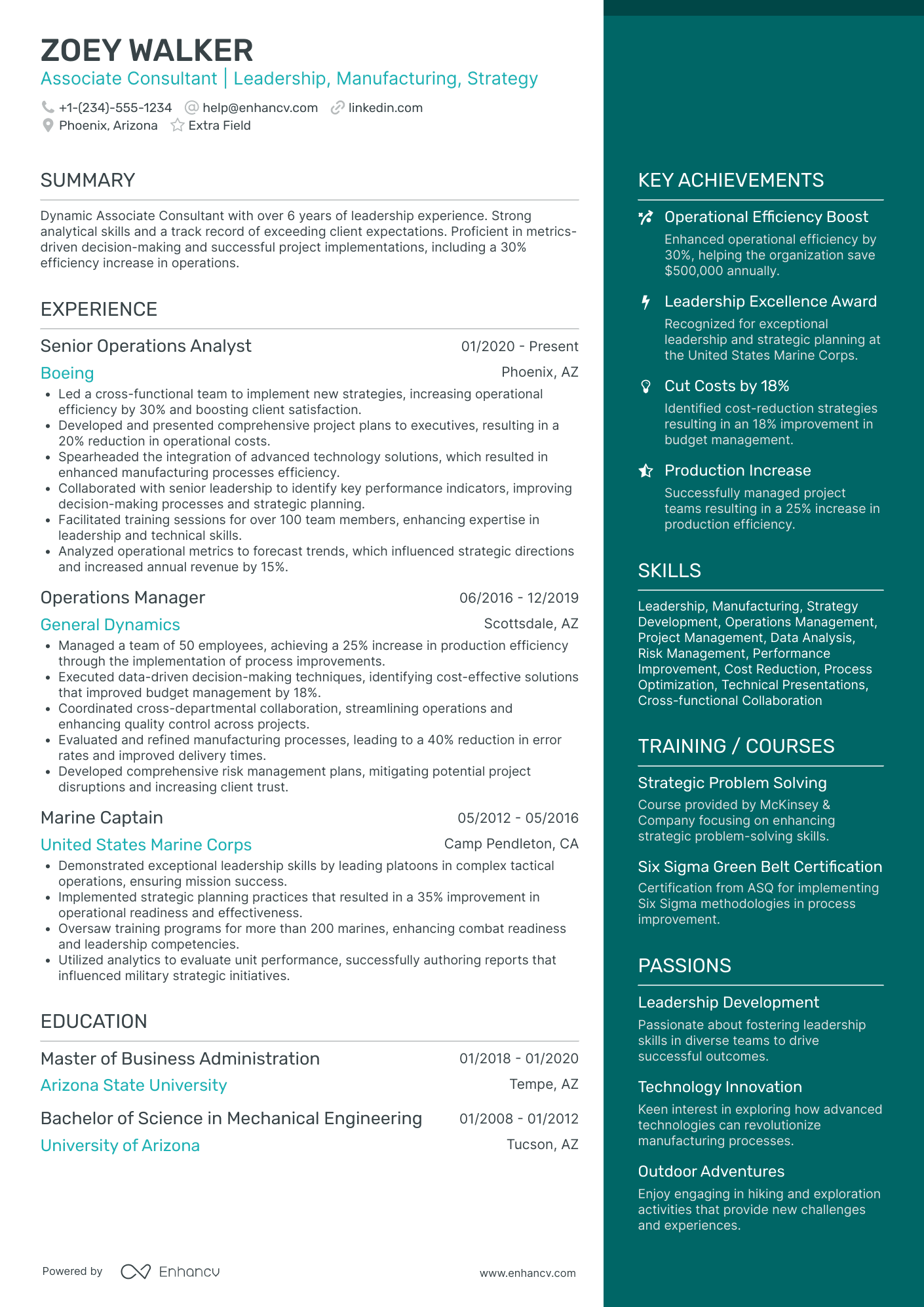 Career Change Consultant Resume Example