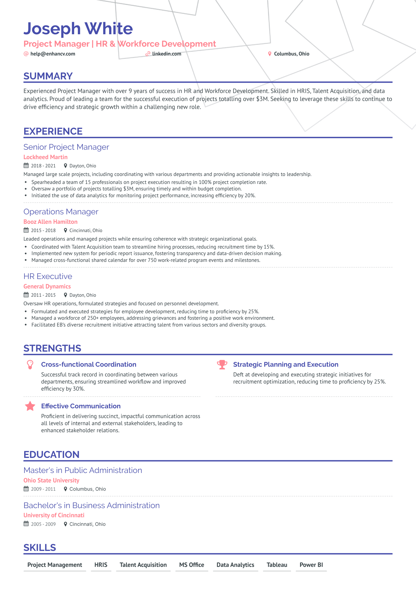 Human Resources Representative Resume Example