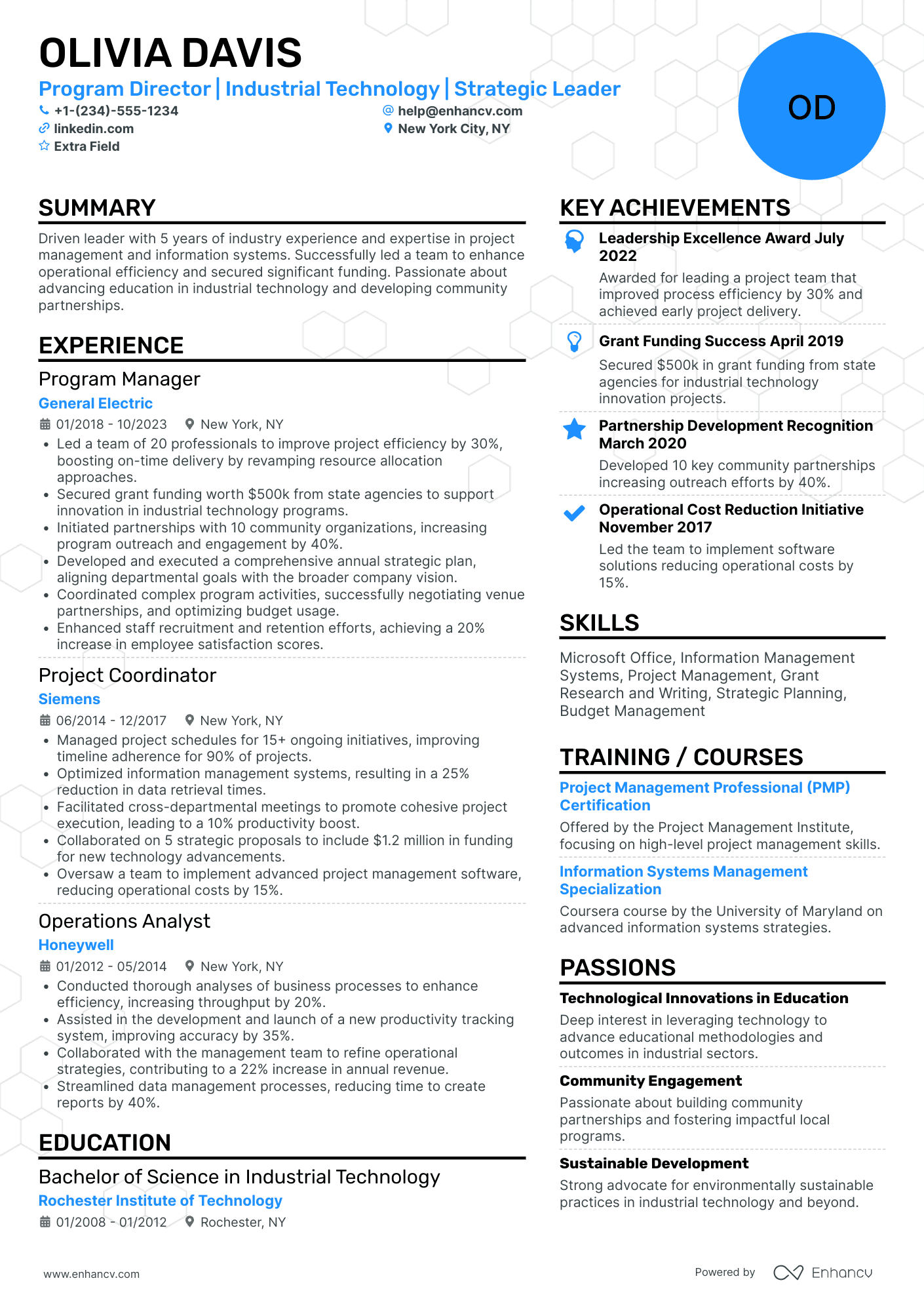 Grad School Program Director Resume Example