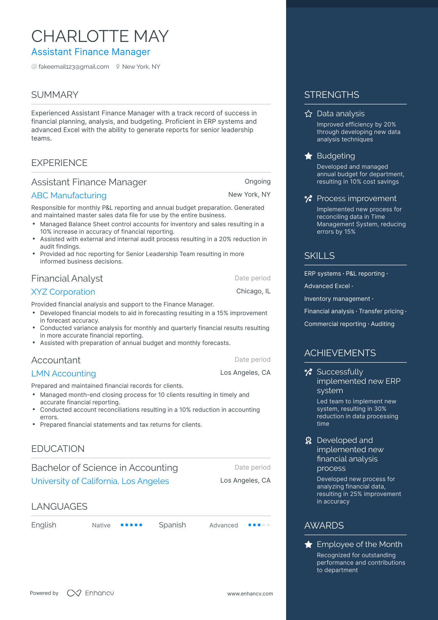 9 Assistant Manager Resume Examples & Guide for 2024