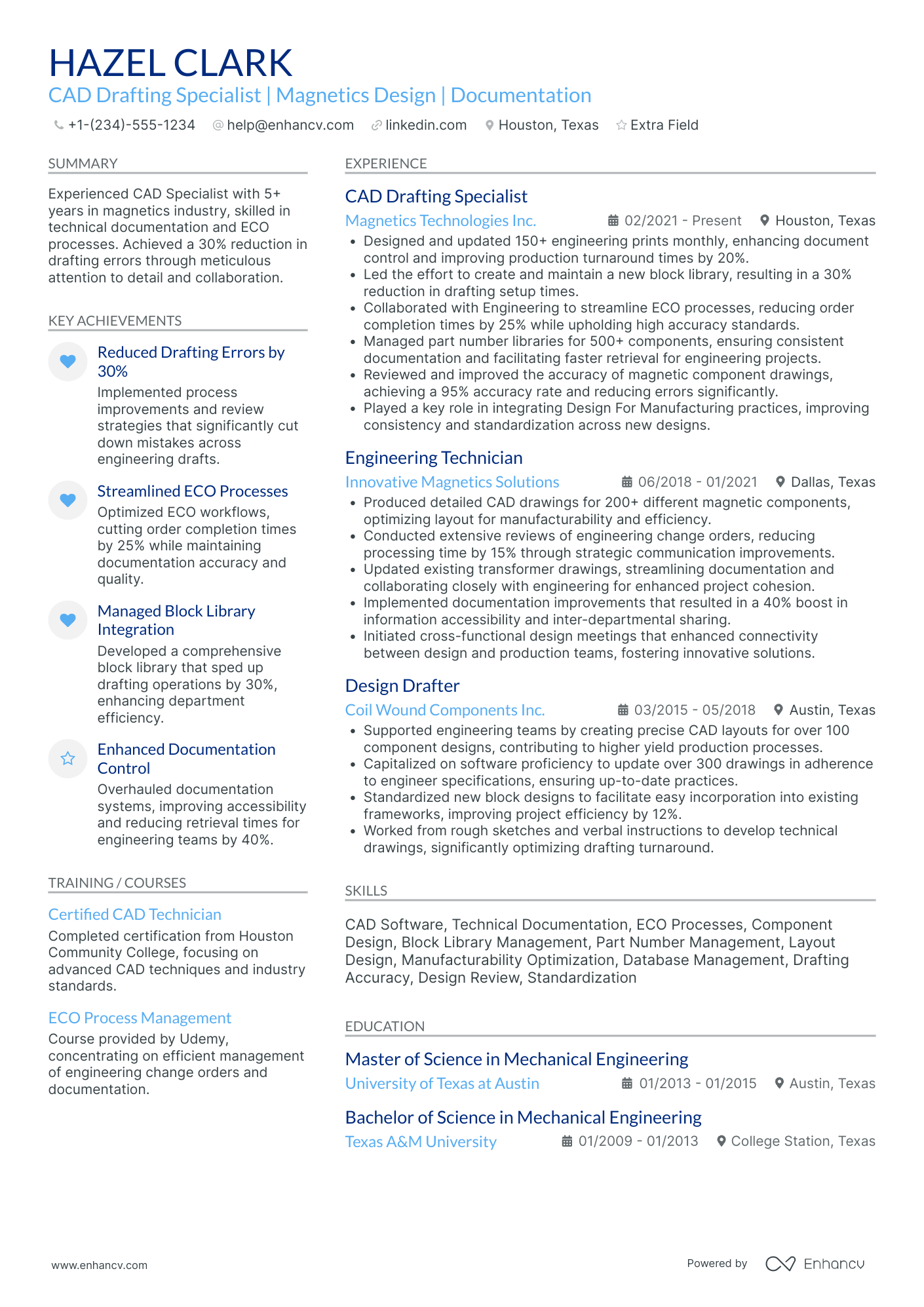 3D Technical Artist Resume Example