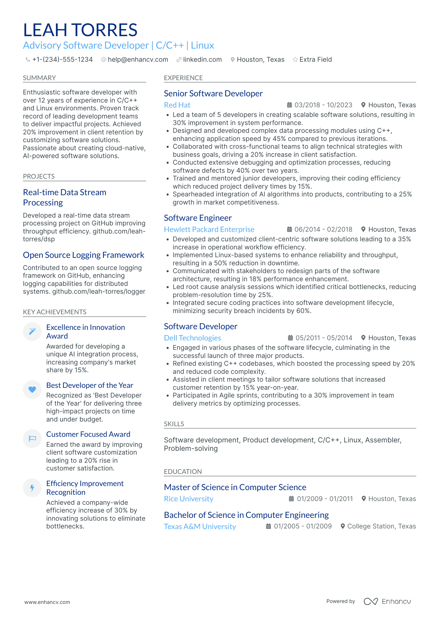 Blockchain Systems Developer Resume Example