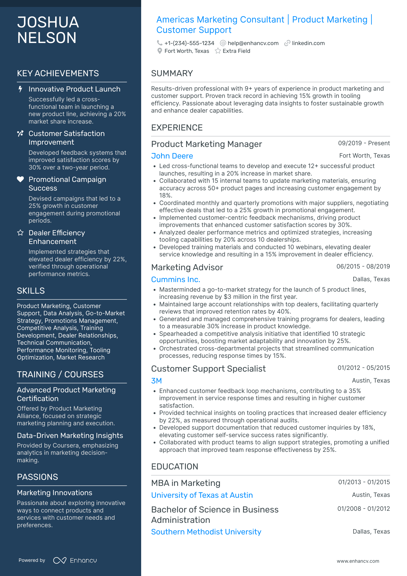 Email Marketing Consultant Resume Example