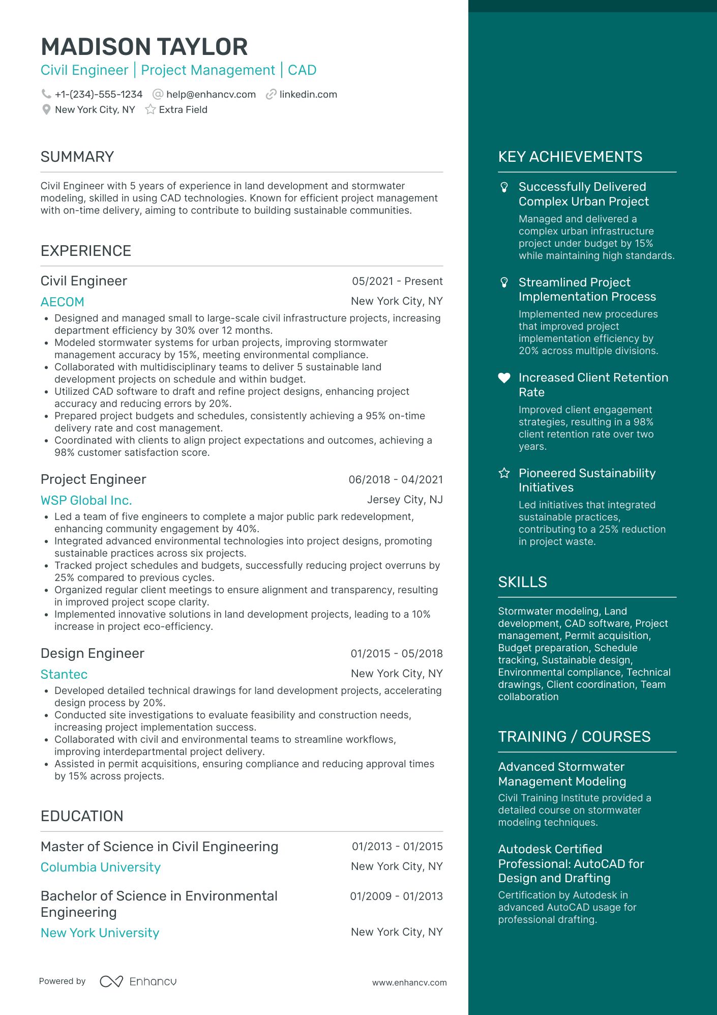 Part time Engineering Student Intern Resume Example