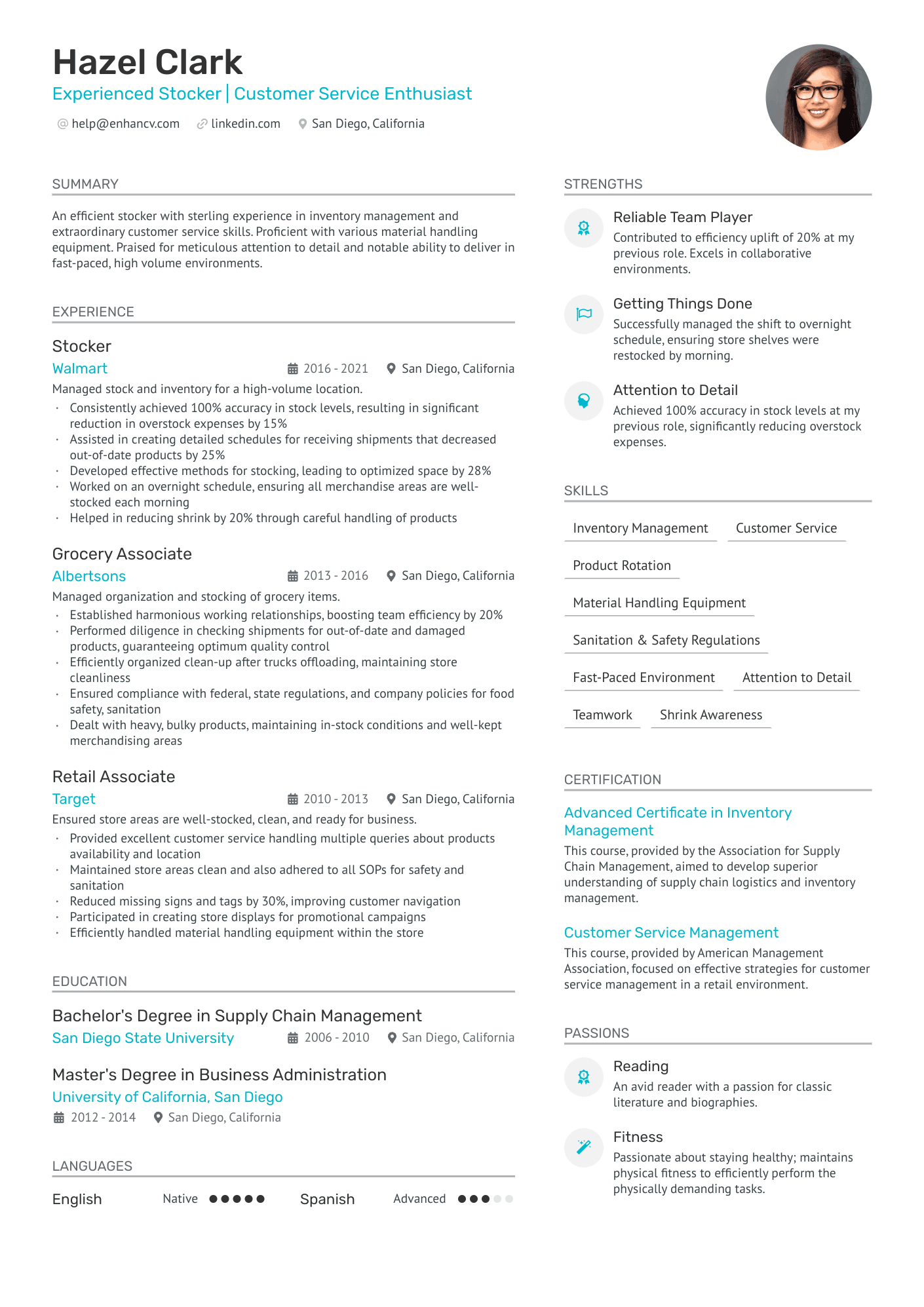 7 Stocker Resume Examples & Guide For 2024