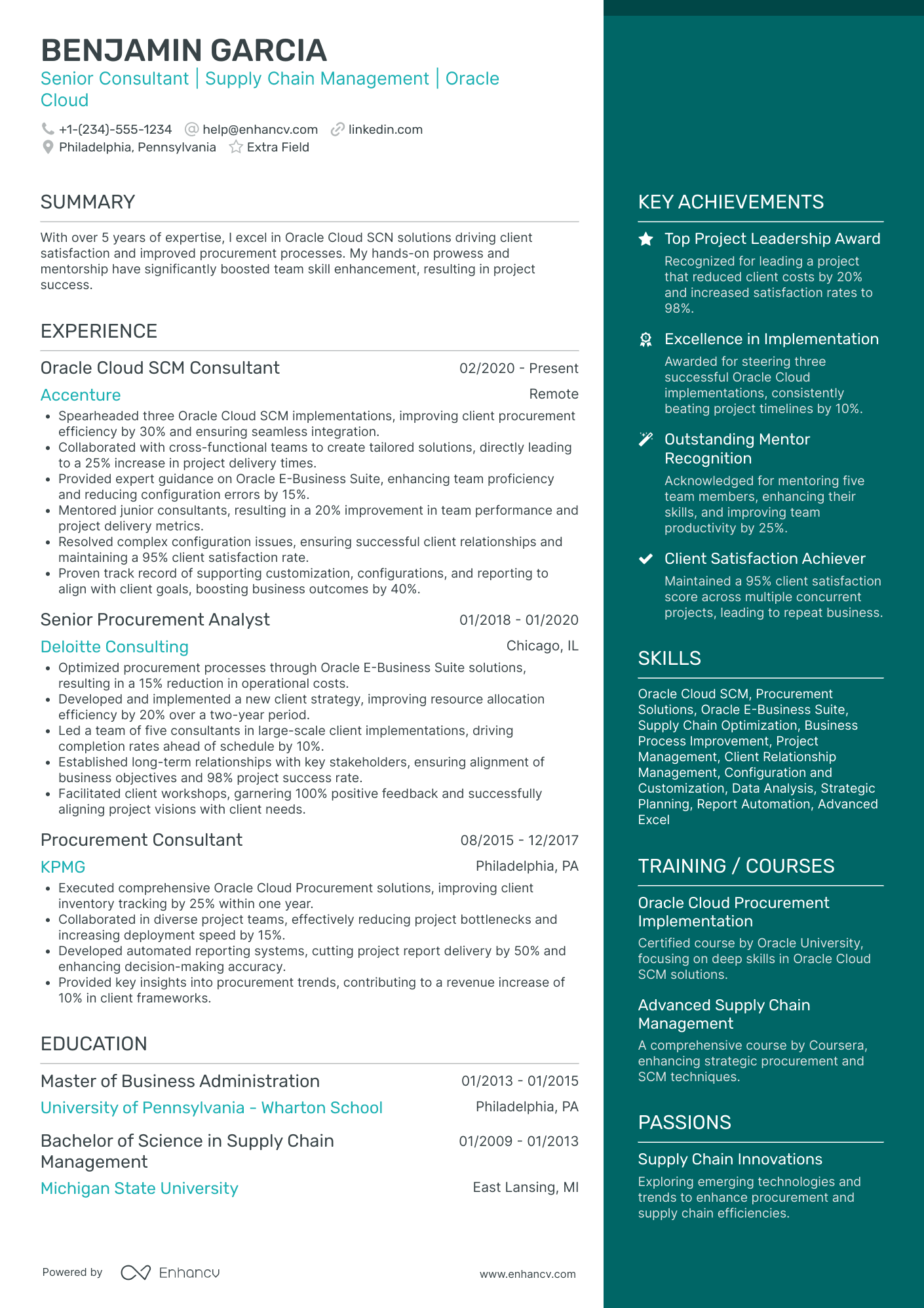 Senior Banking Consultant Resume Example