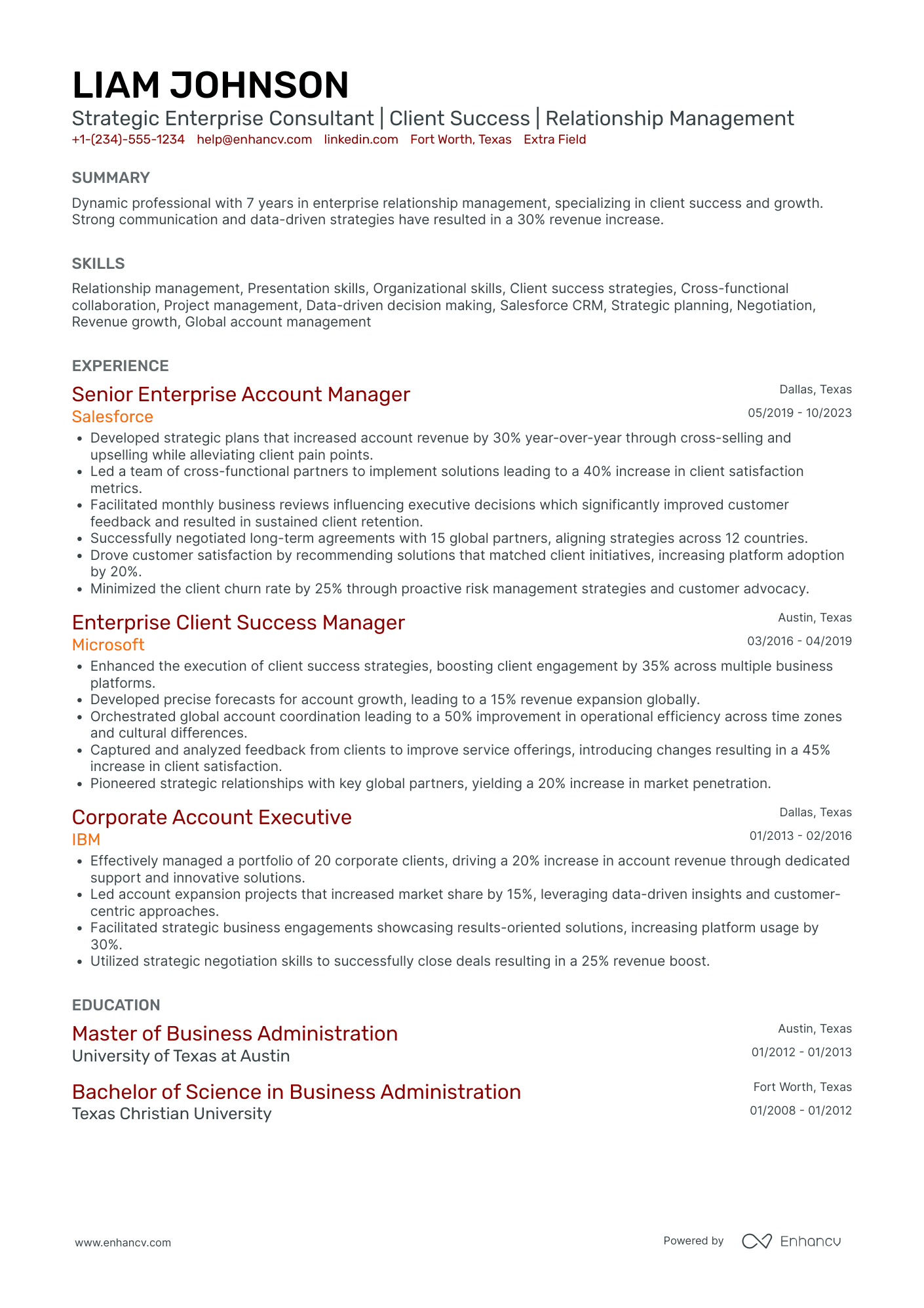 Uber Driver Partner Resume Example