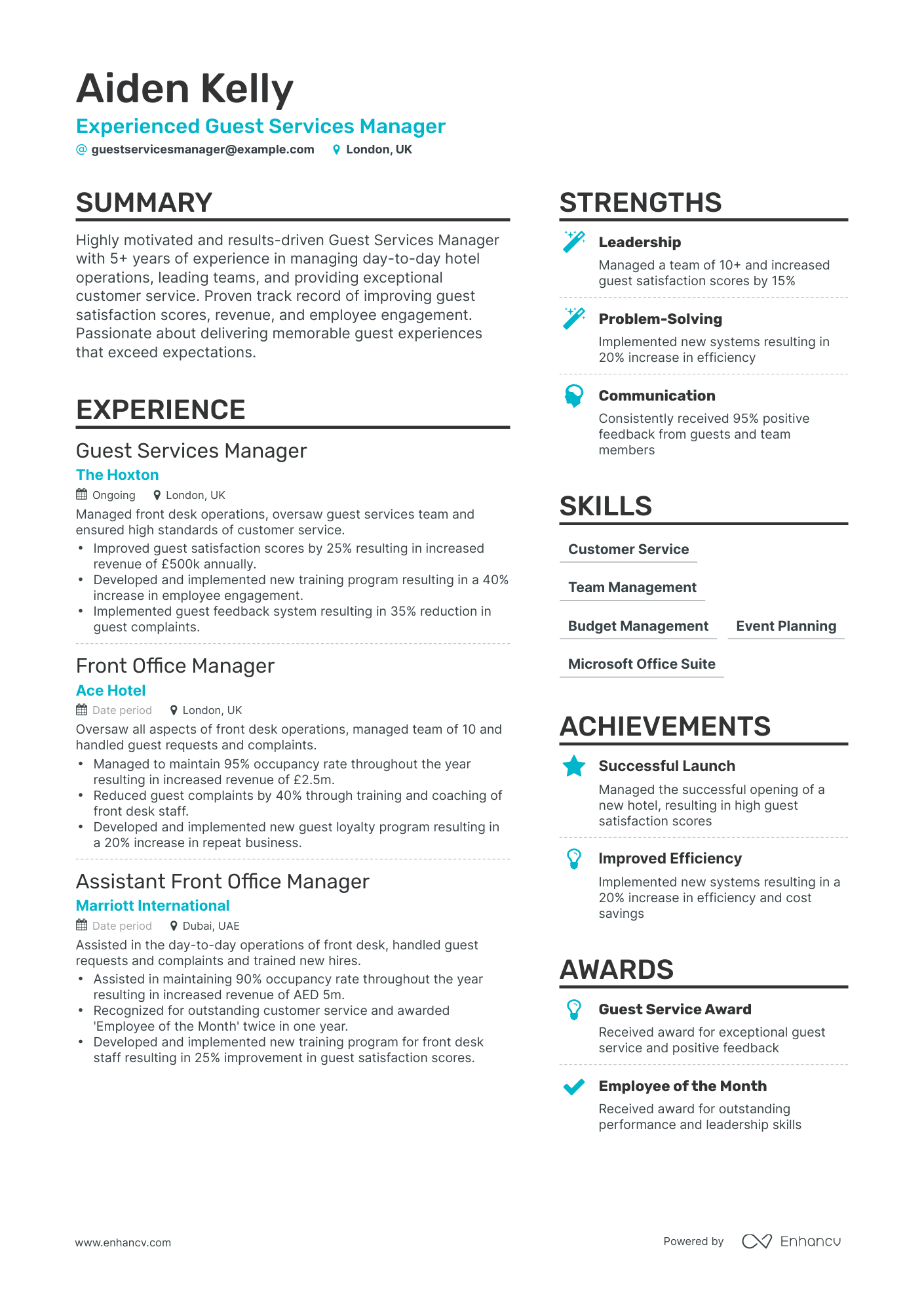 10 Hotel General Manager Resume Examples & Guide for 2024