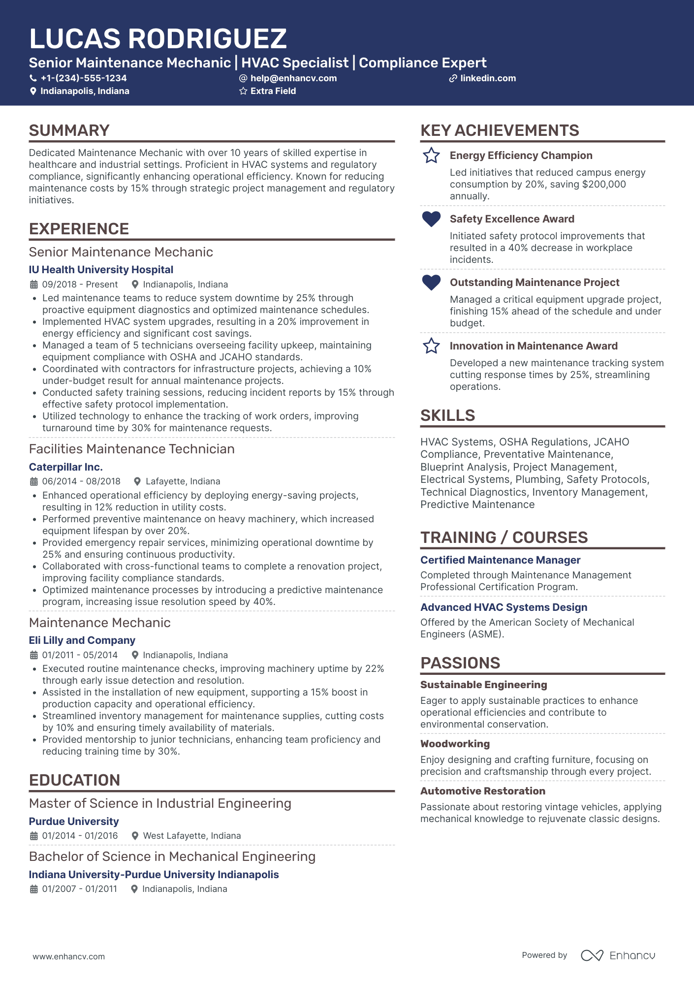 Senior Industrial Machinery Painter Resume Example